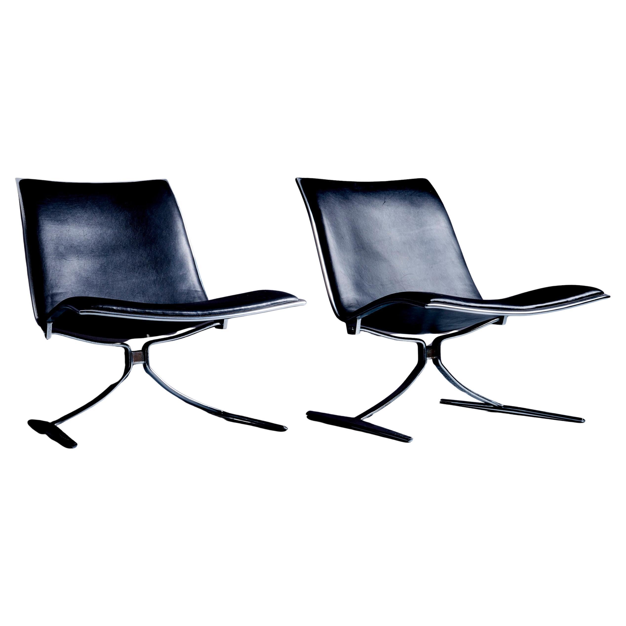 Pair of Lounge Chairs JK 710 by Jørgen Kastholm for Kill International For Sale