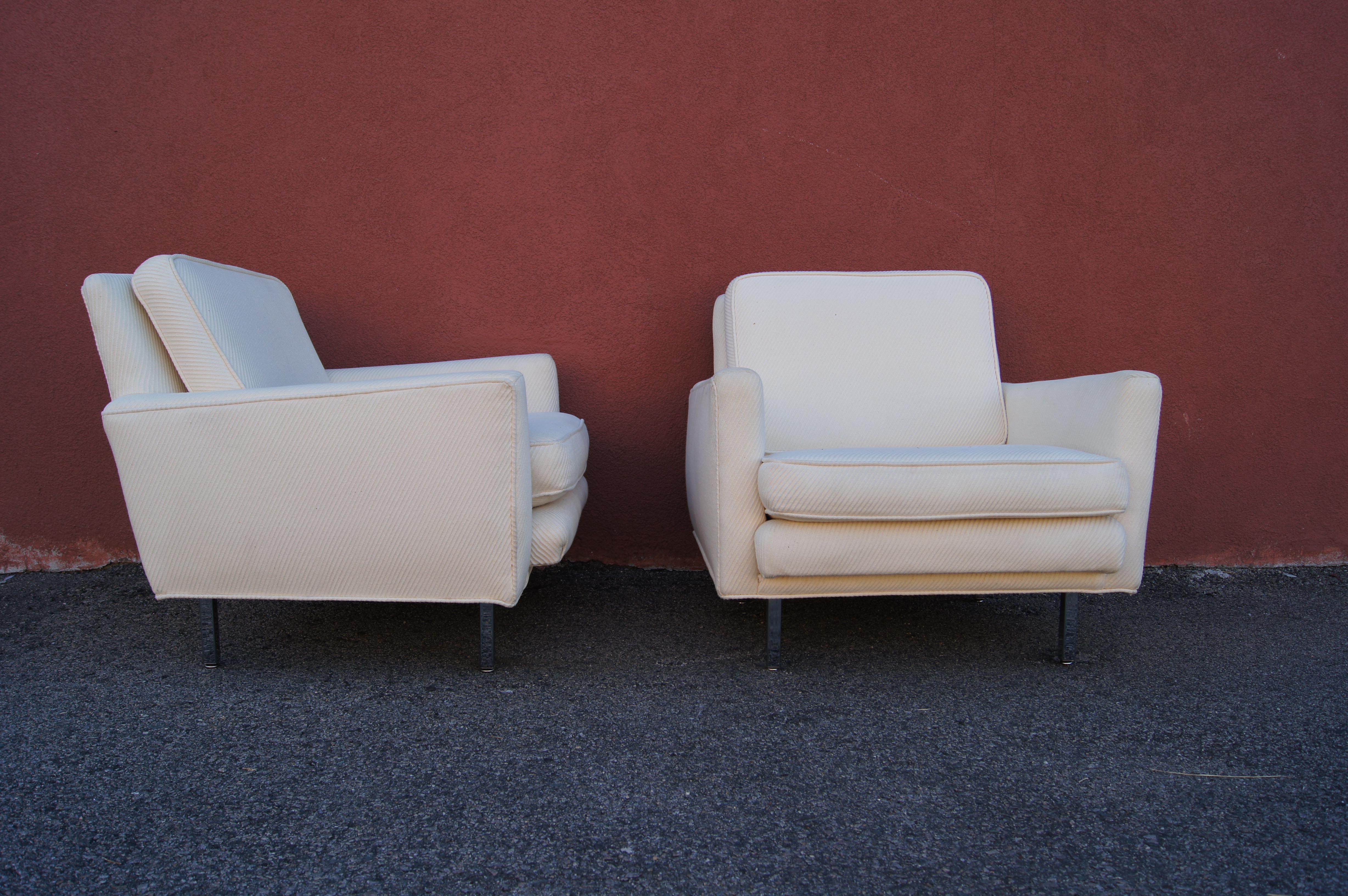 20th Century Pair of Lounge Chairs, Model 5681, by George Nelson for Herman Miller For Sale