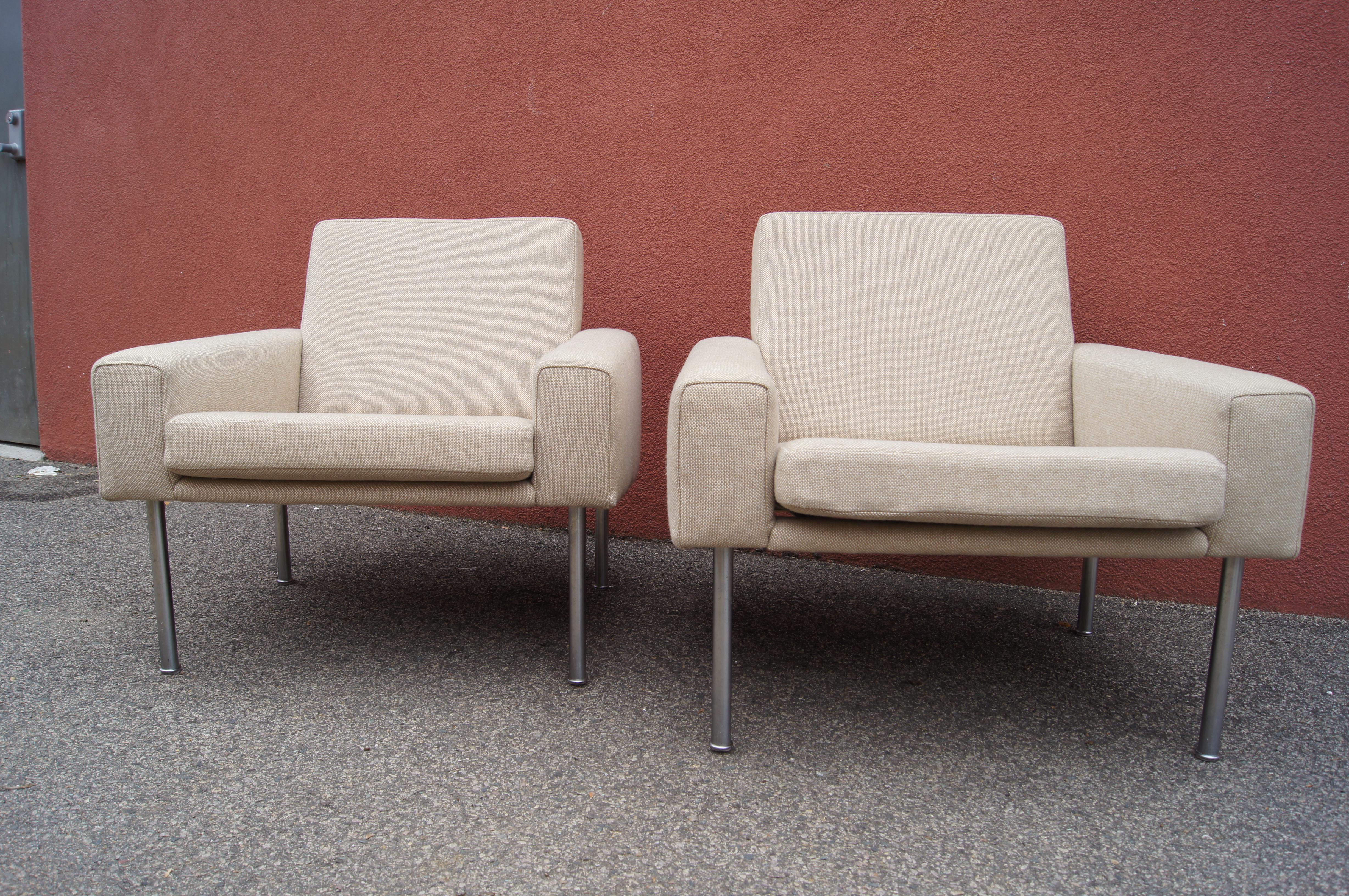 Pair of Lounge Chairs, Model AP34, by Hans Wegner for A.P. Stolen In Good Condition In Dorchester, MA