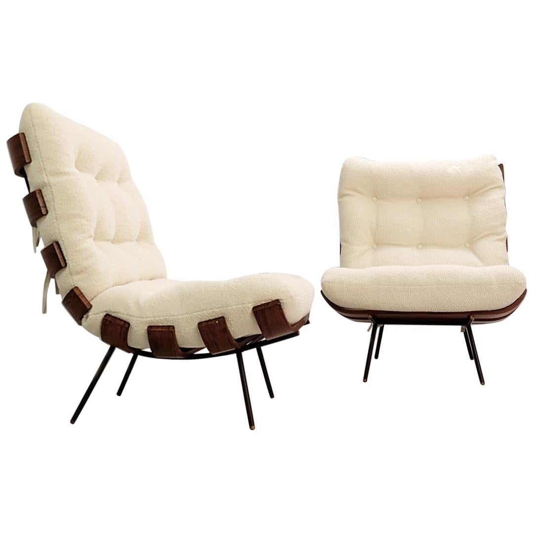 Pair of Lounge Chairs Model 'Costela' by Martin Eisler & Carlo Hauner, Brazil