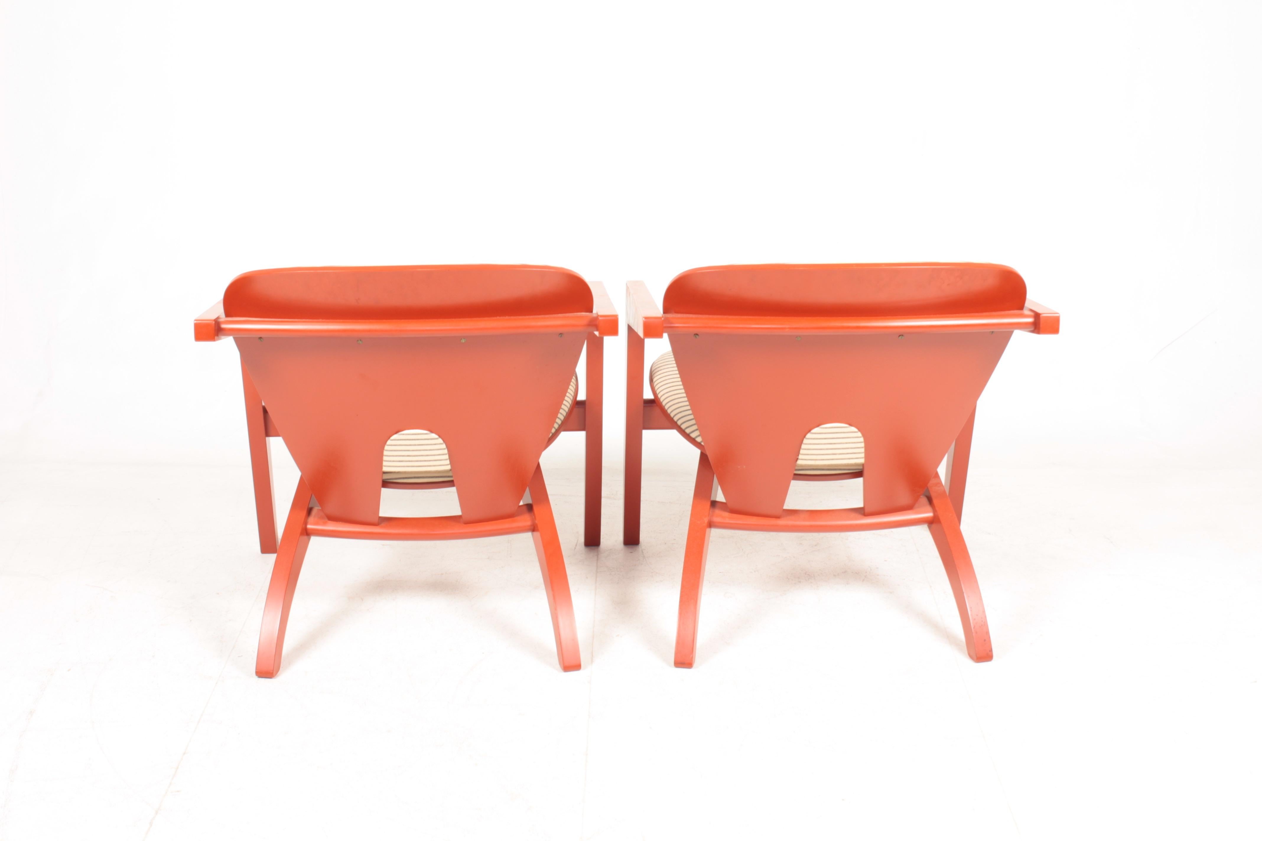 Mid-20th Century Pair of Lounge Chairs Model Ge460 by Hans Wegner, 1970s