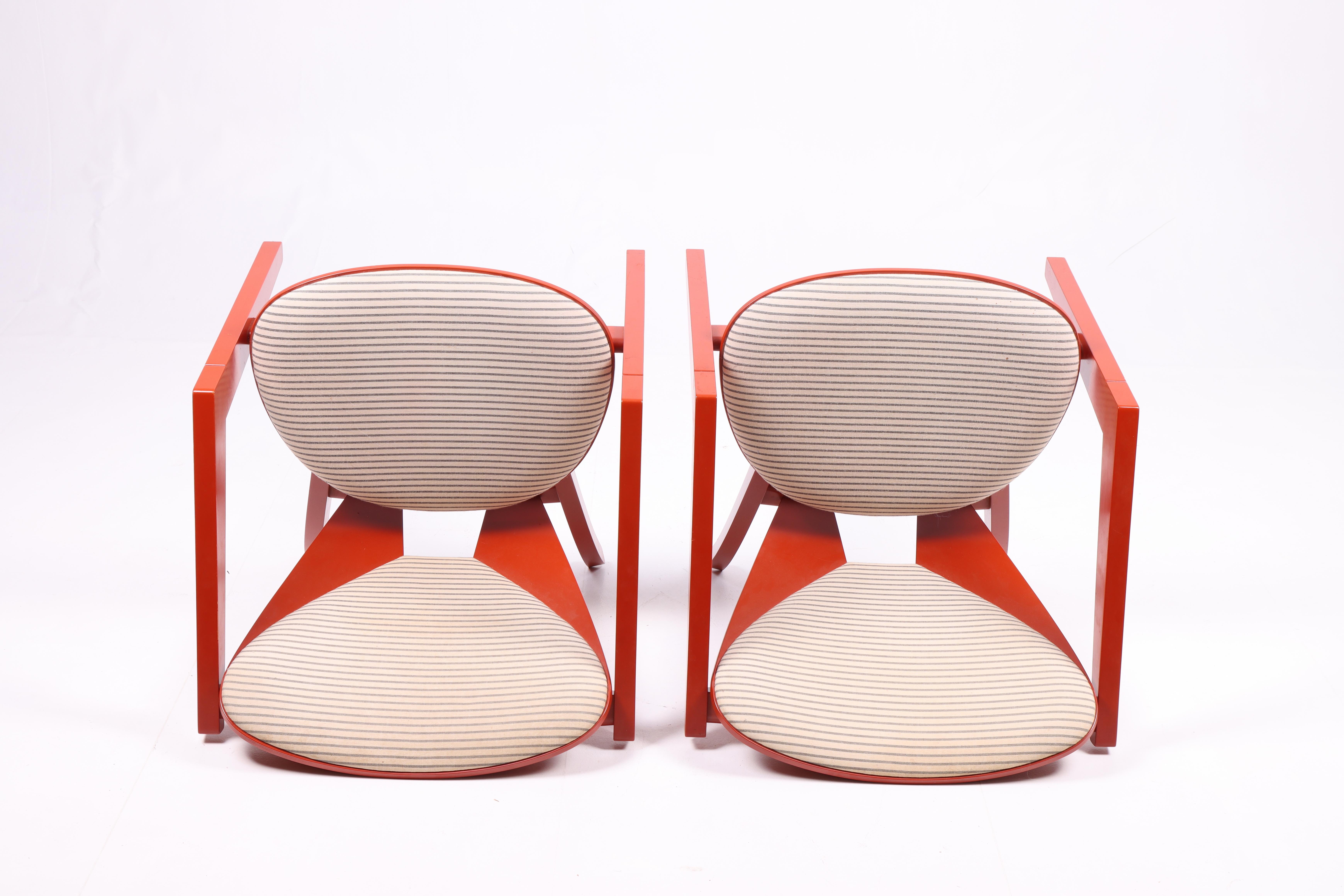 Mid-20th Century Pair of Lounge Chairs Model Ge460 by Hans Wegner, 1970s For Sale