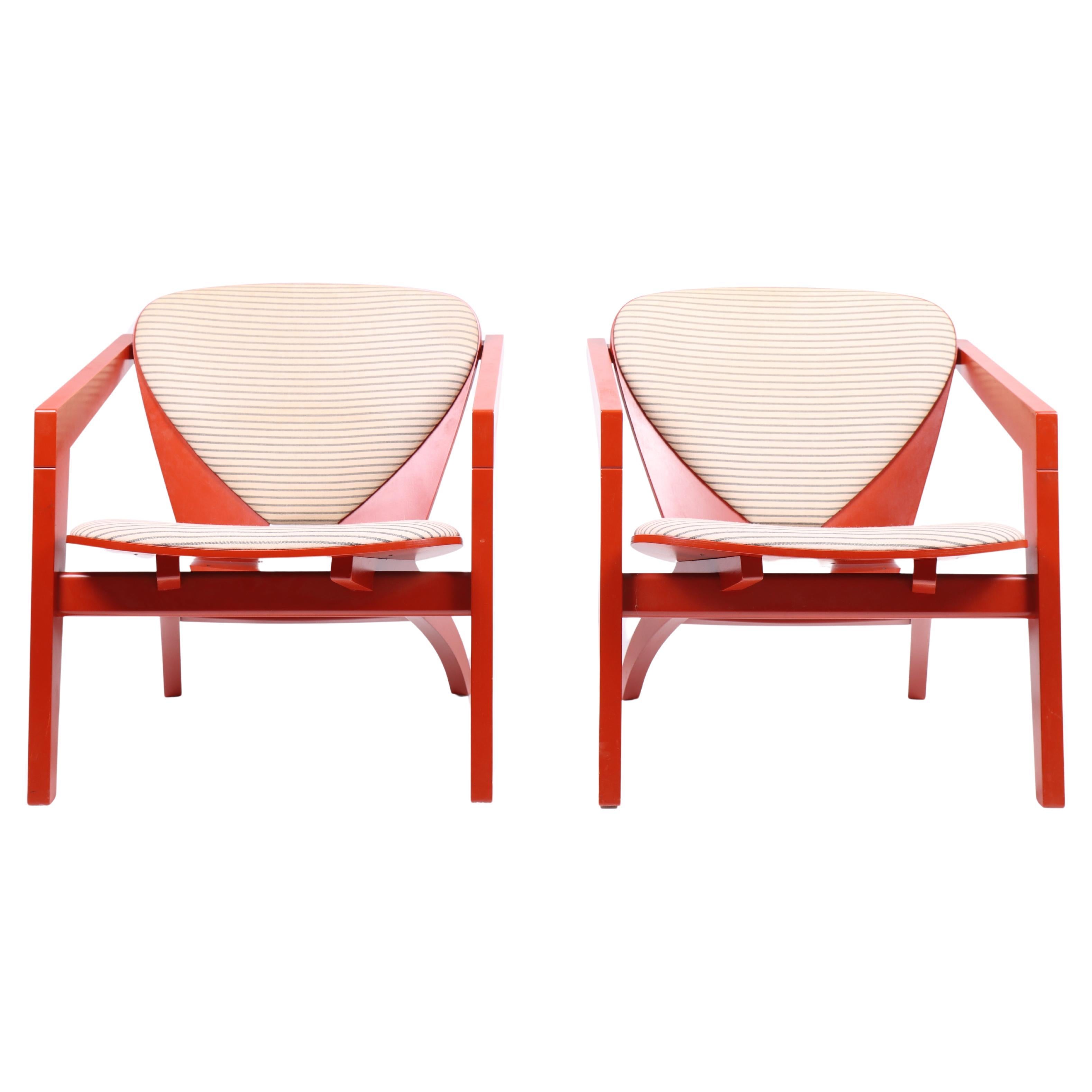 Pair of Lounge Chairs Model Ge460 by Hans Wegner, 1970s For Sale