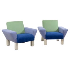 Pair of lounge chairs, model "Westside" by Ettore Sottsass for Knoll, Italy 1982