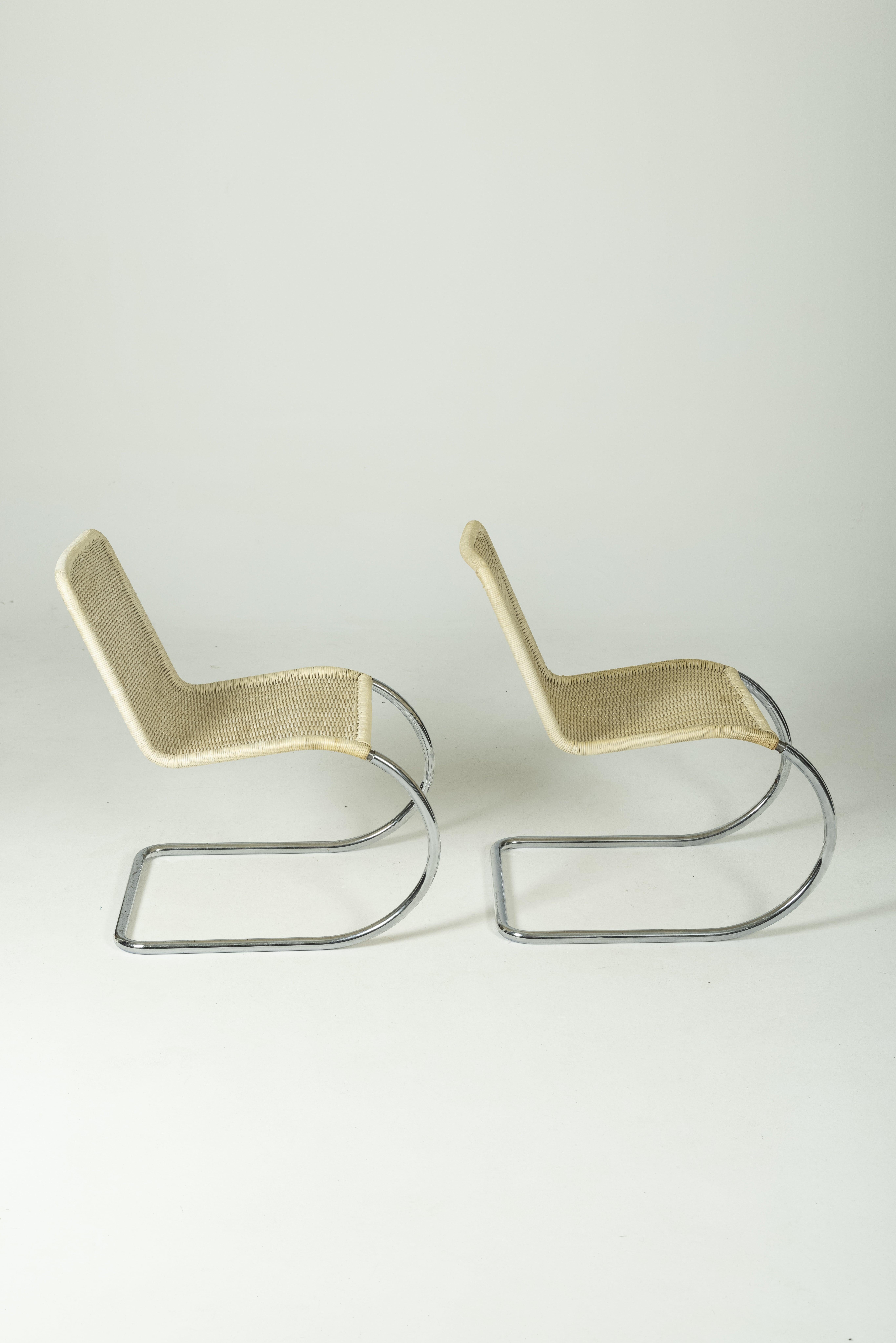 Paire de chaises longuesMR10 de Ludwig Mies Van Der Rohe en vente 3