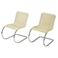 Pair of Lounge Chairs "MR10" by Ludwig Mies Van Der Rohe