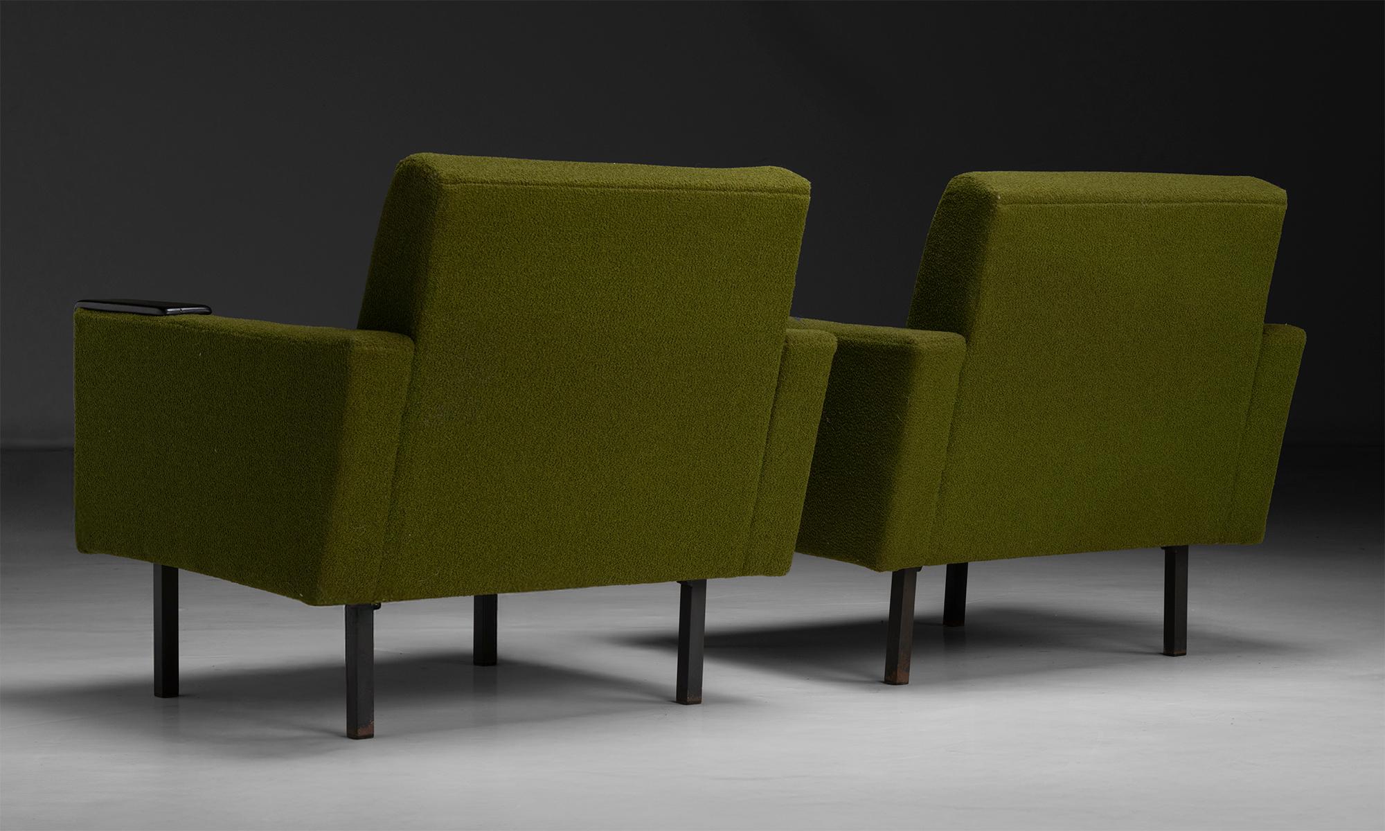 Bouclé Pair of Lounge Chairs, Netherlands circa 1960