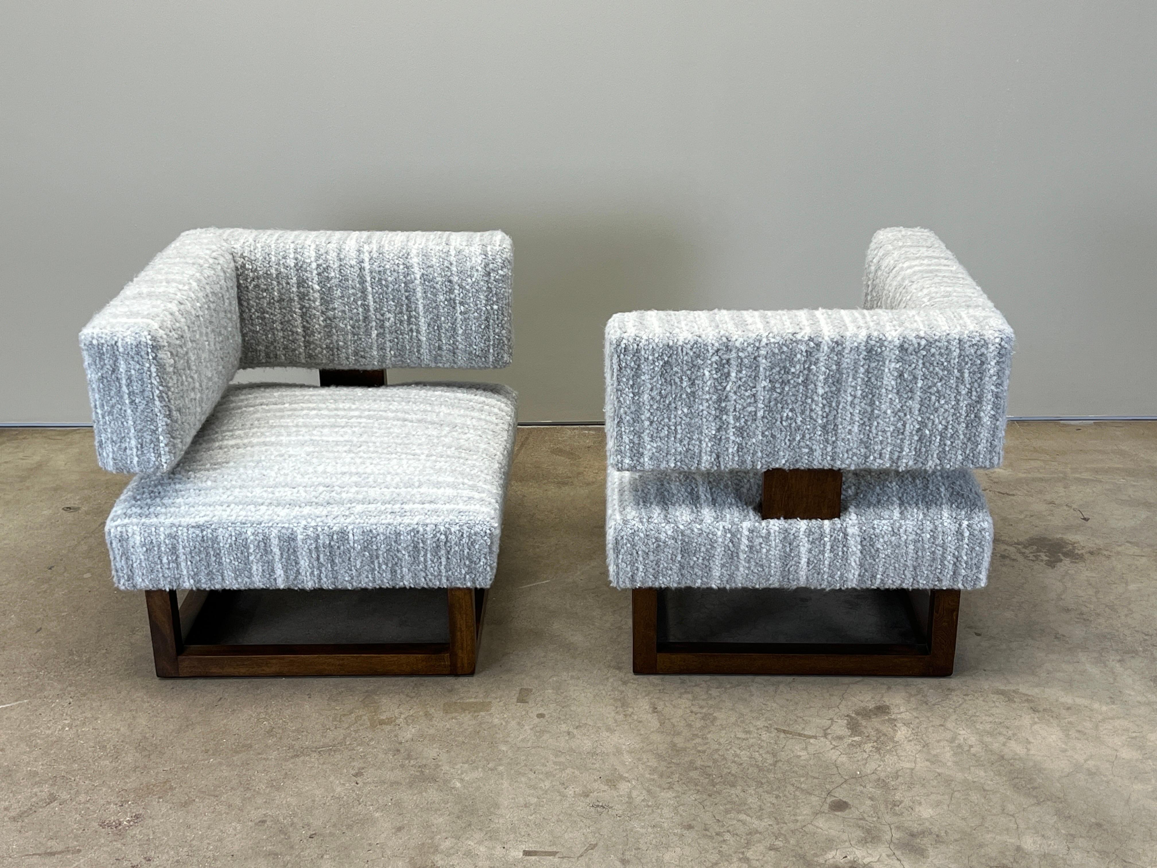Paar Loungesessel / Settee von Brown Saltman im Angebot 2