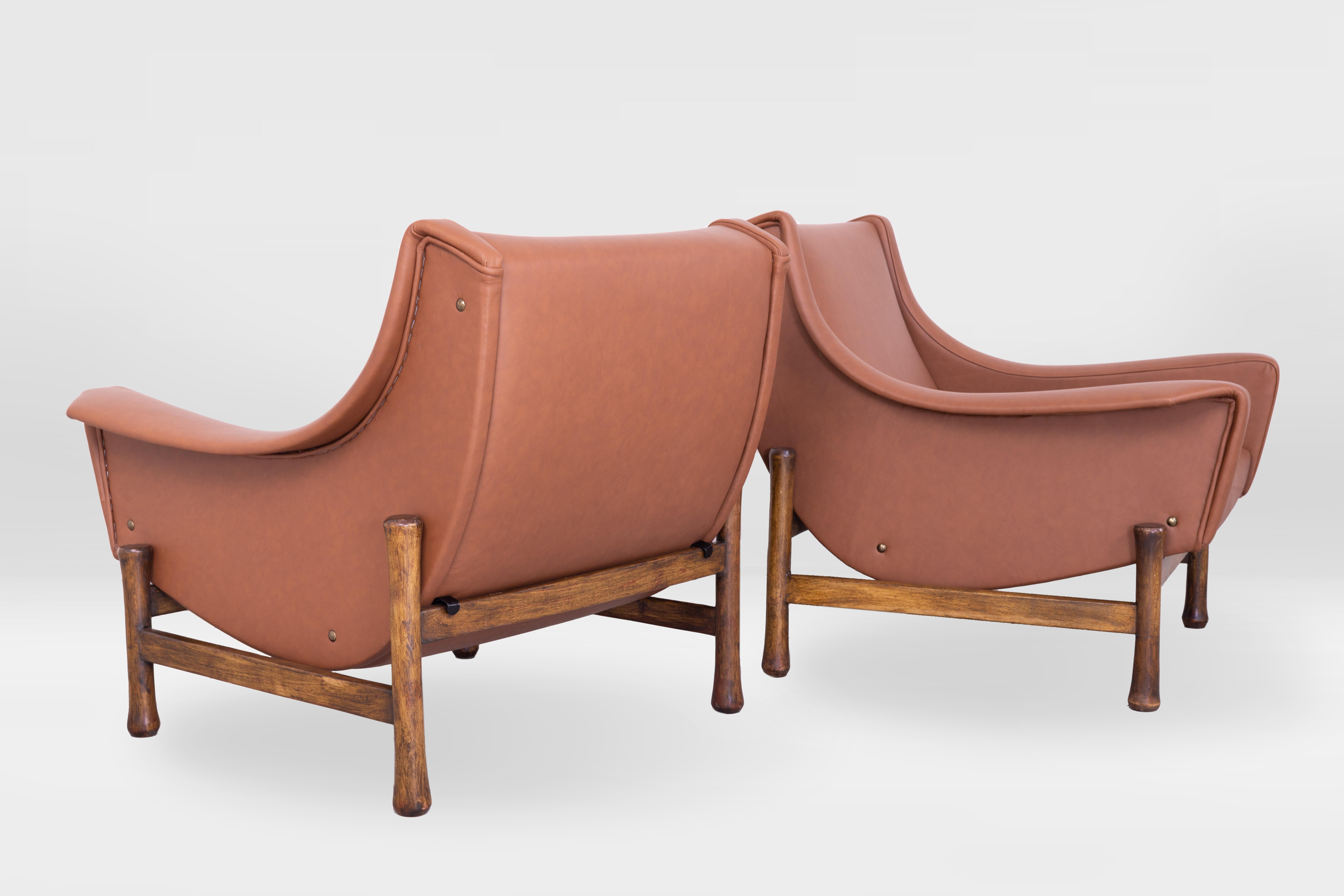 Pair of Lounge Chairs Tobia Scarpa for Formanova, Italy, 1960s In Good Condition In Torino, Piemonte