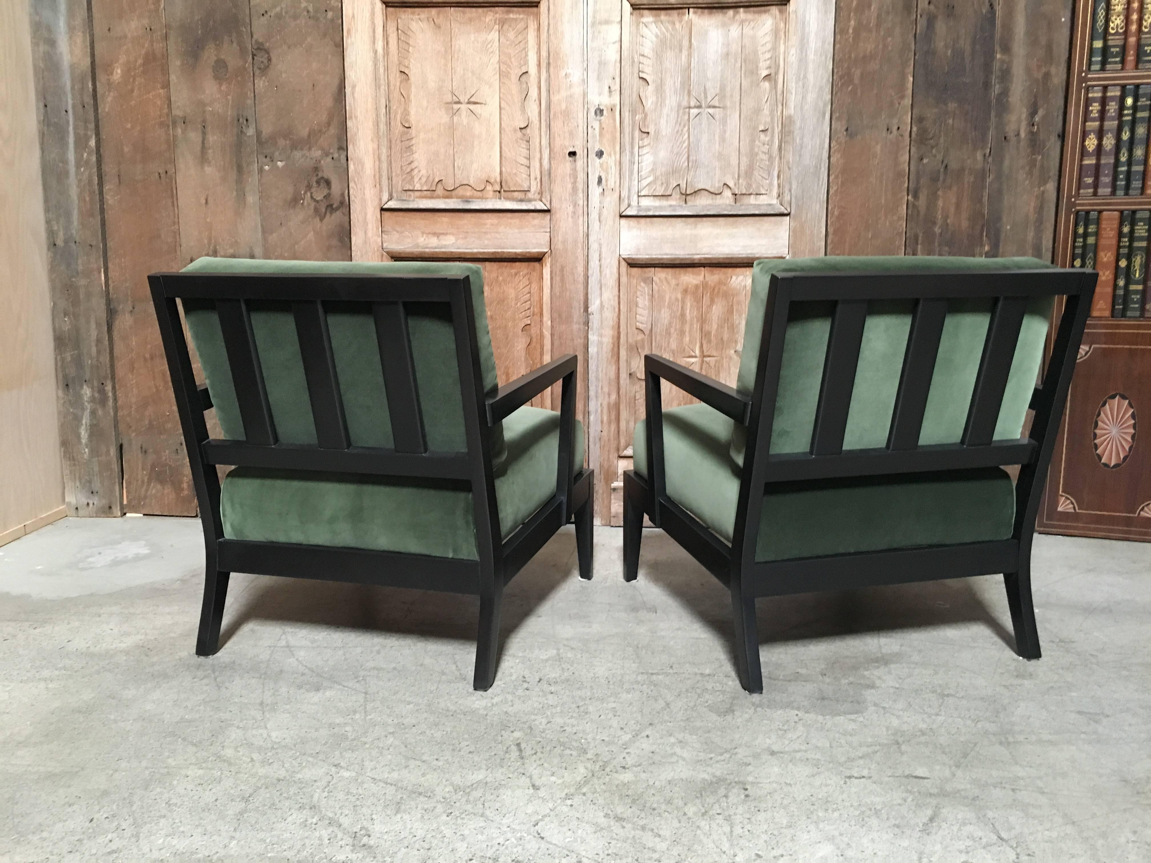 American Pair of Lounge Chairs Very Much in the Style of Billy Haines