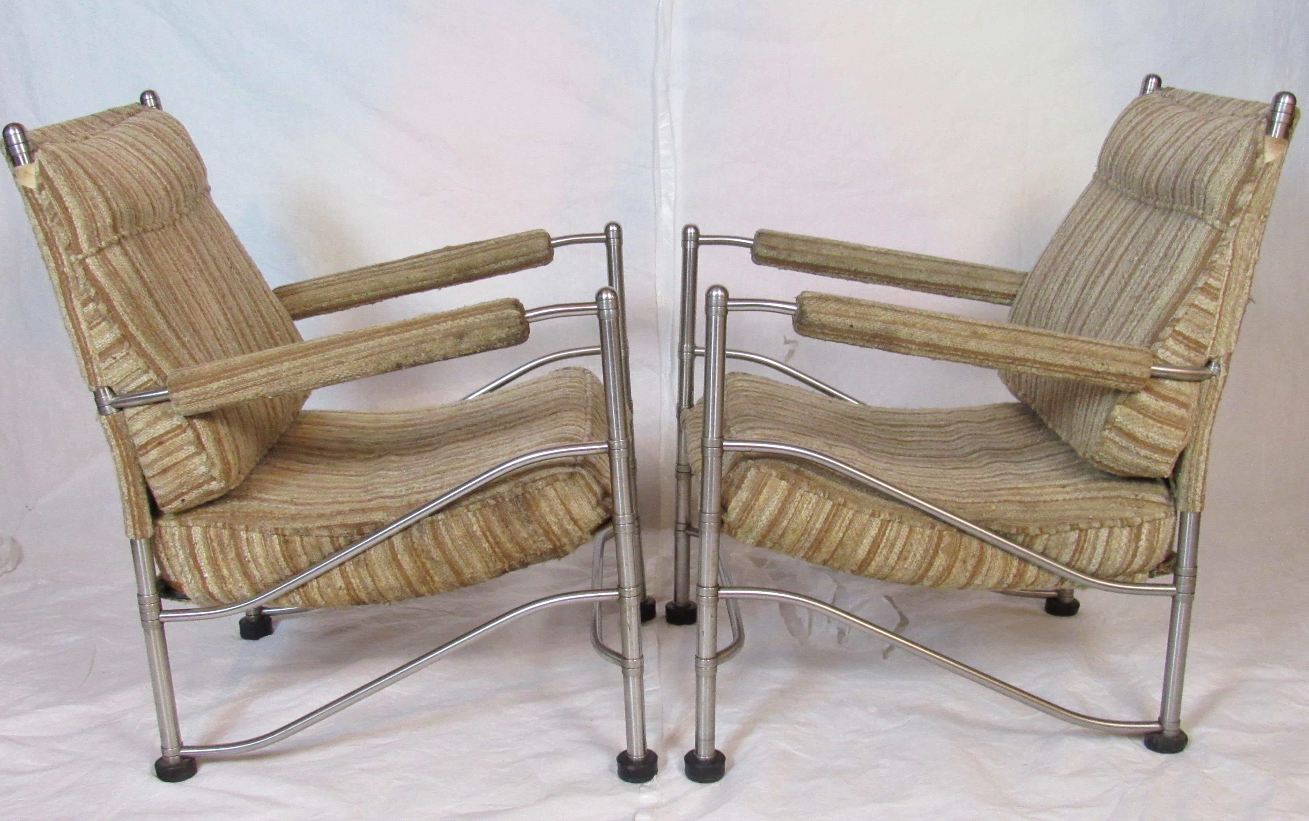 Machine Age Pair of Lounge Chairs Warren McArthur Style No. 1014 AUR, circa 1935