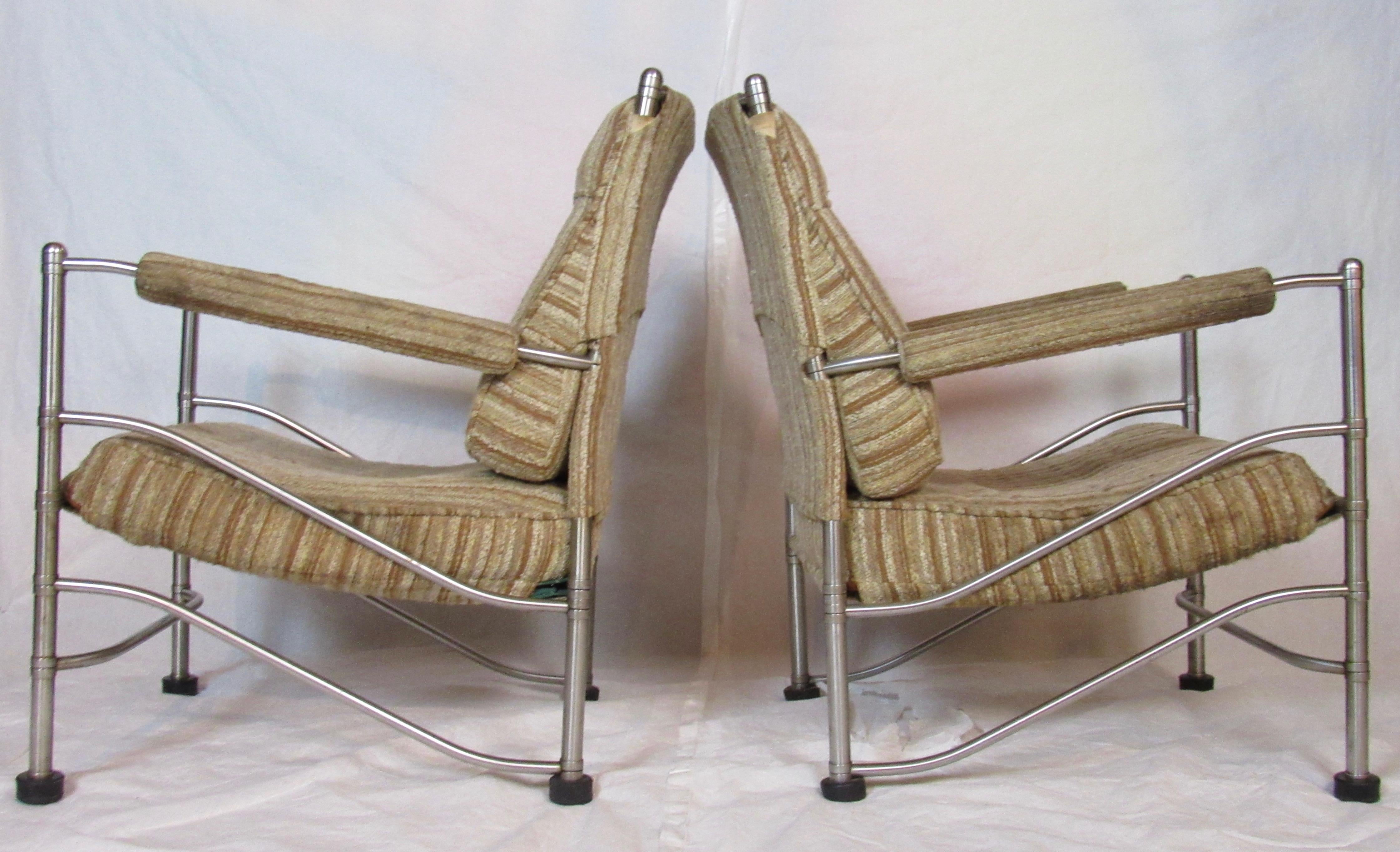Pair of Lounge Chairs Warren McArthur Style No. 1014 AUR, circa 1935 In Good Condition In Camden, ME