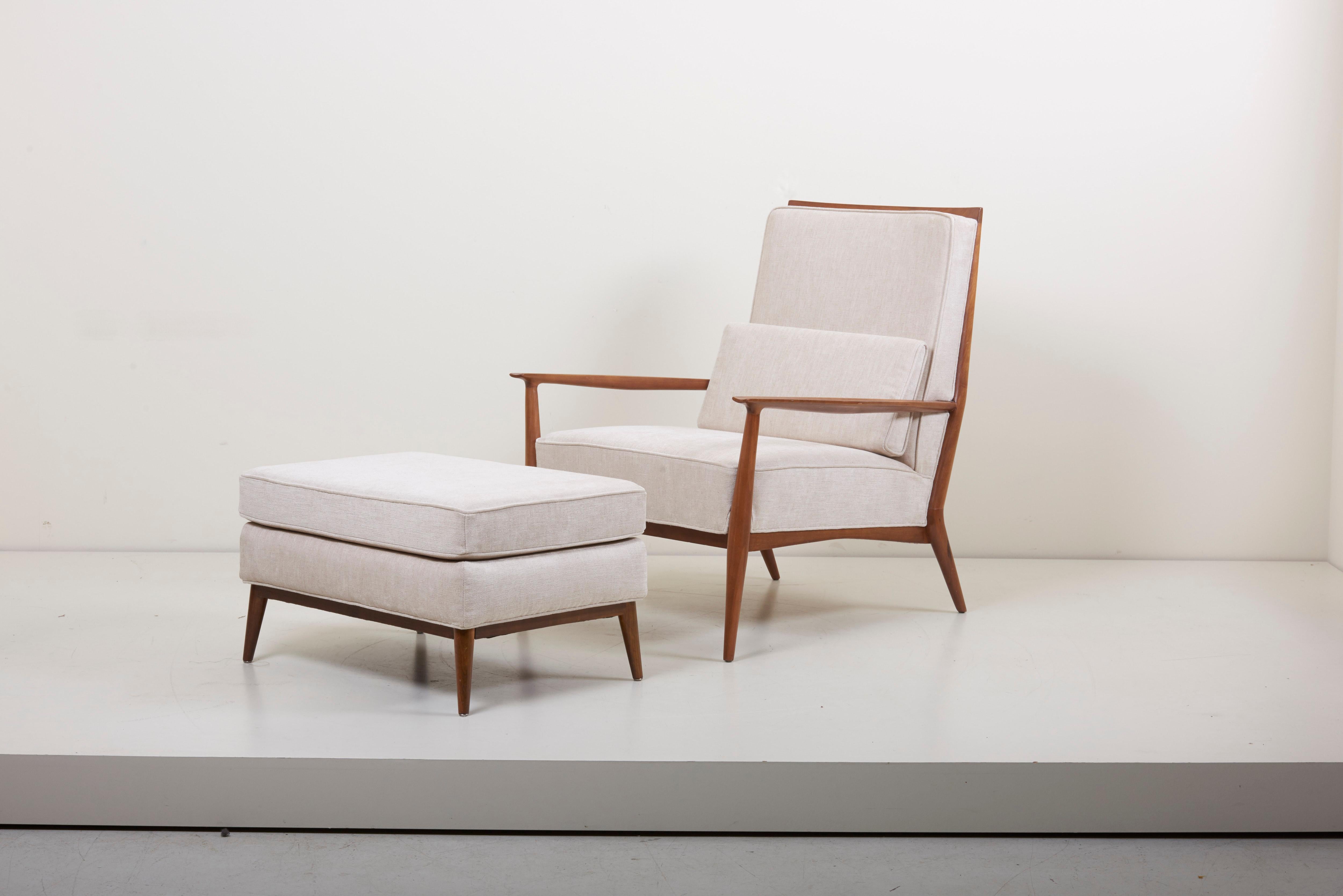 American Pair of Lounge Chairs with an Ottoman by Paul McCobb for Directional, US, 1950s