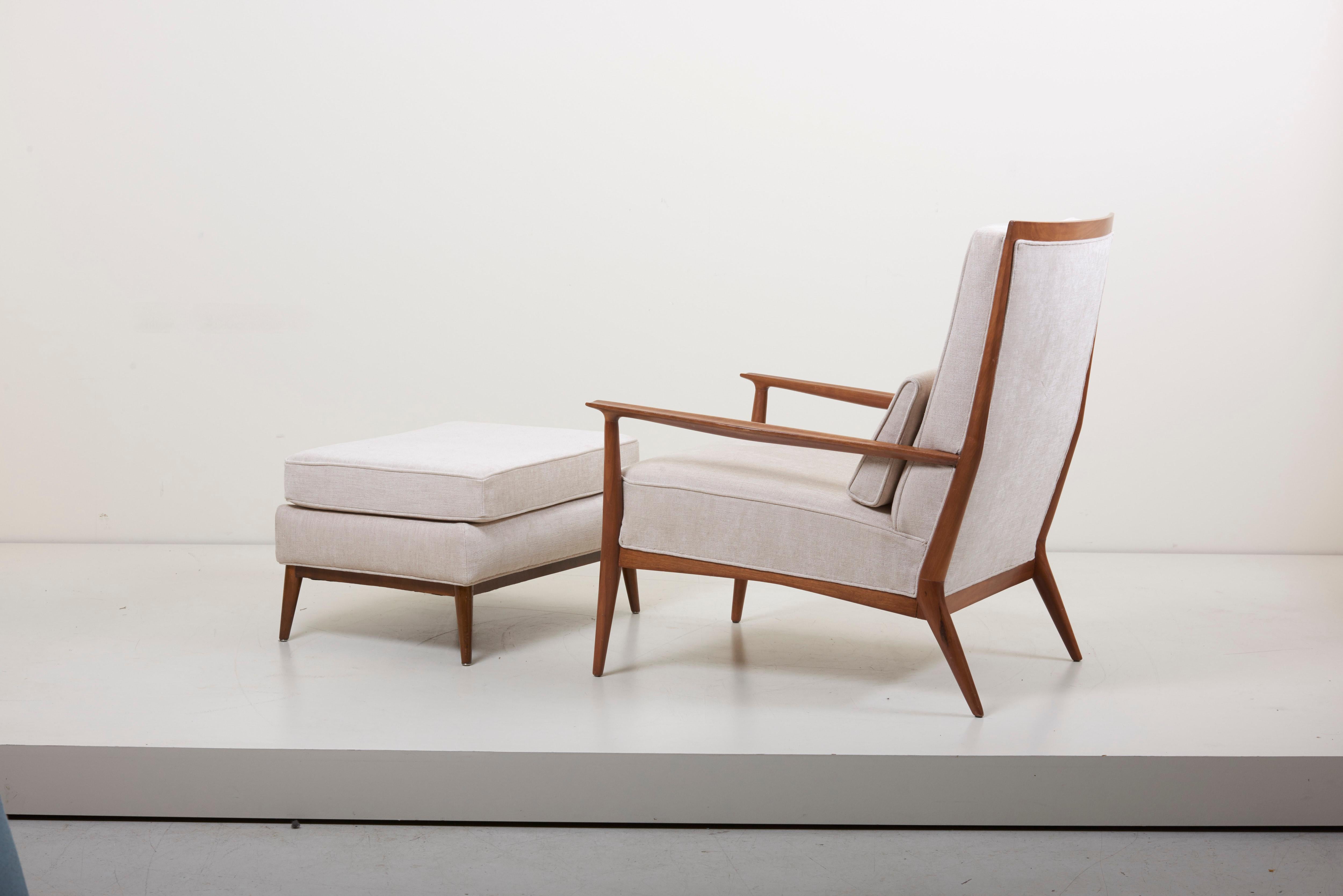 Wood Pair of Lounge Chairs with an Ottoman by Paul McCobb for Directional, US, 1950s