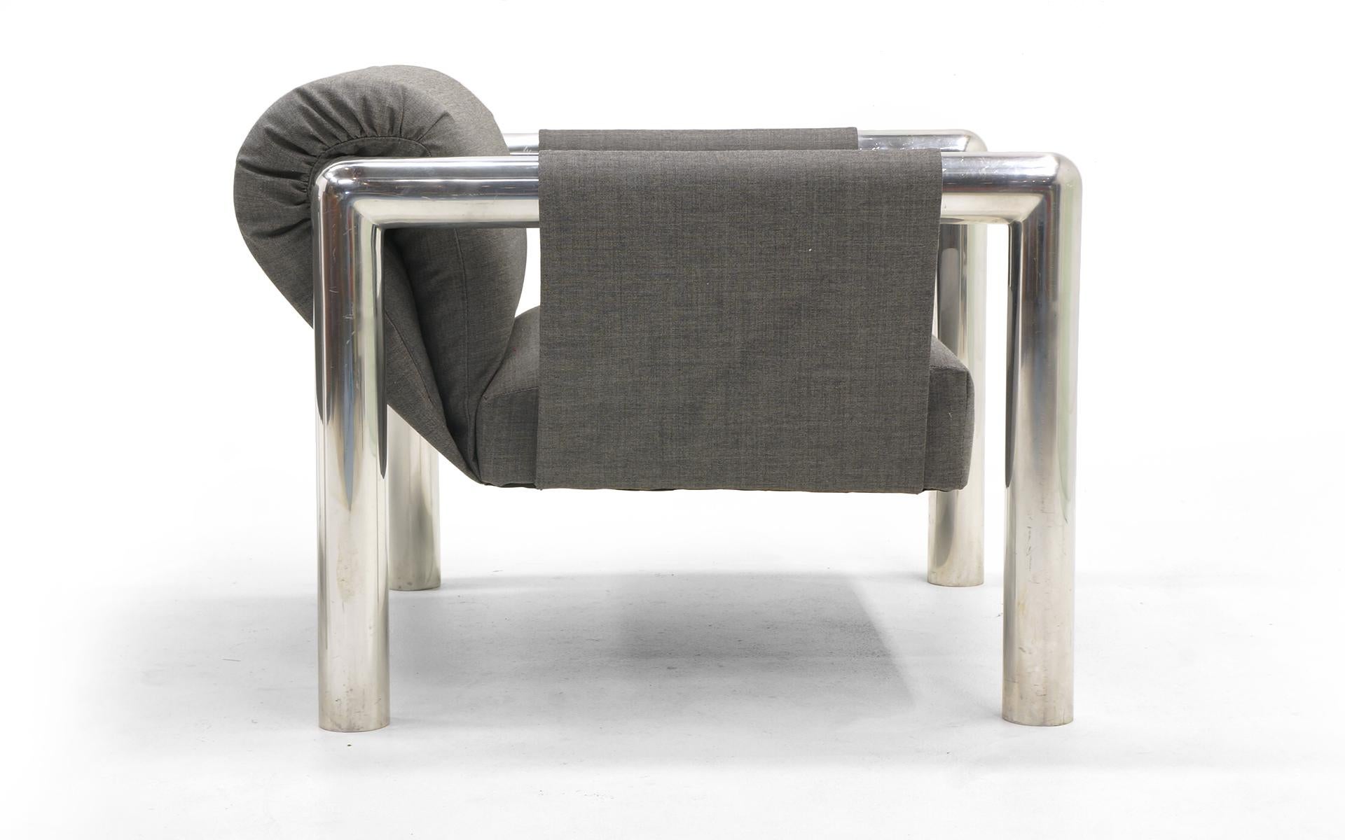 Pair of Lounge Chairs with Arms by John Mascheroni, New Maharam Upholstery 1