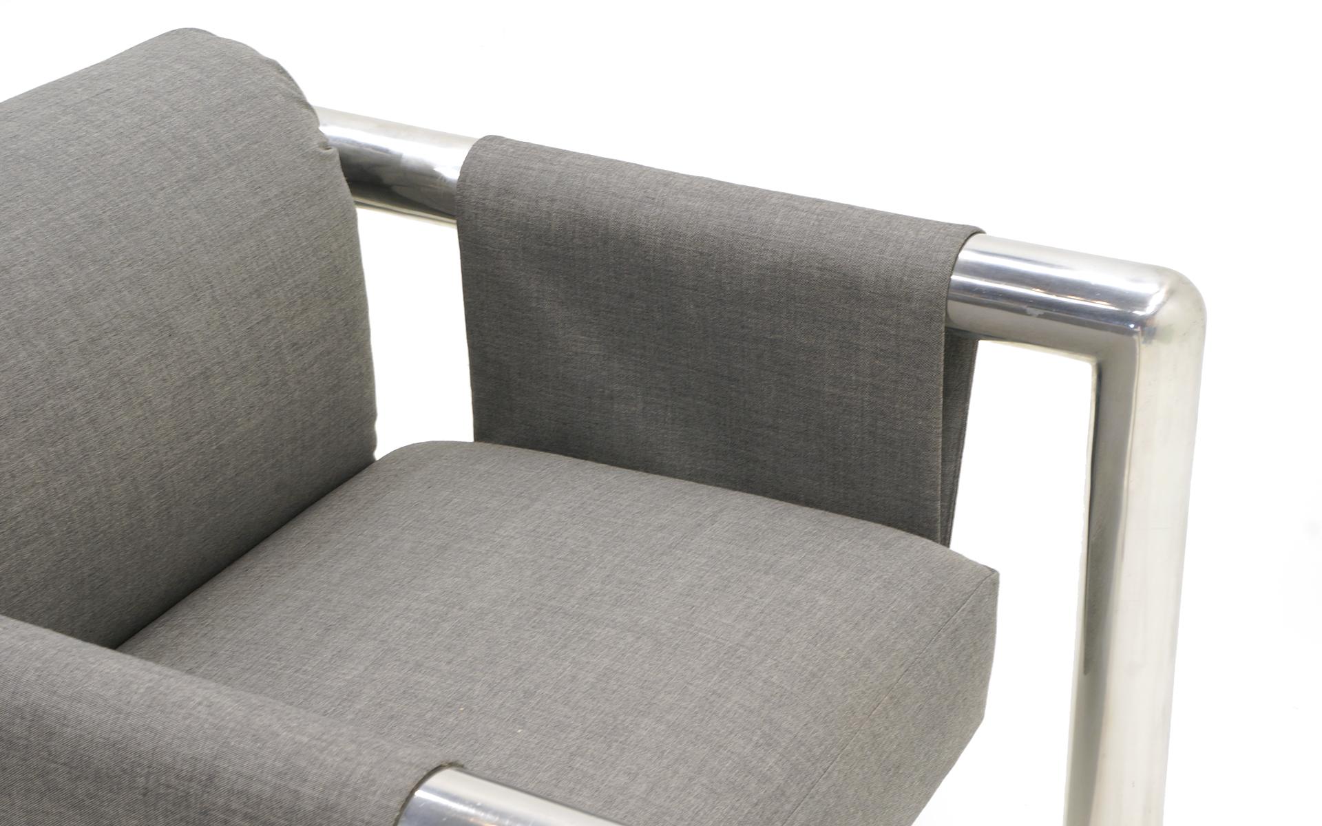 Pair of Lounge Chairs with Arms by John Mascheroni, New Maharam Upholstery 2