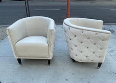 Pair of Lounge Chairs with Tufted Backs by Luxury Living
