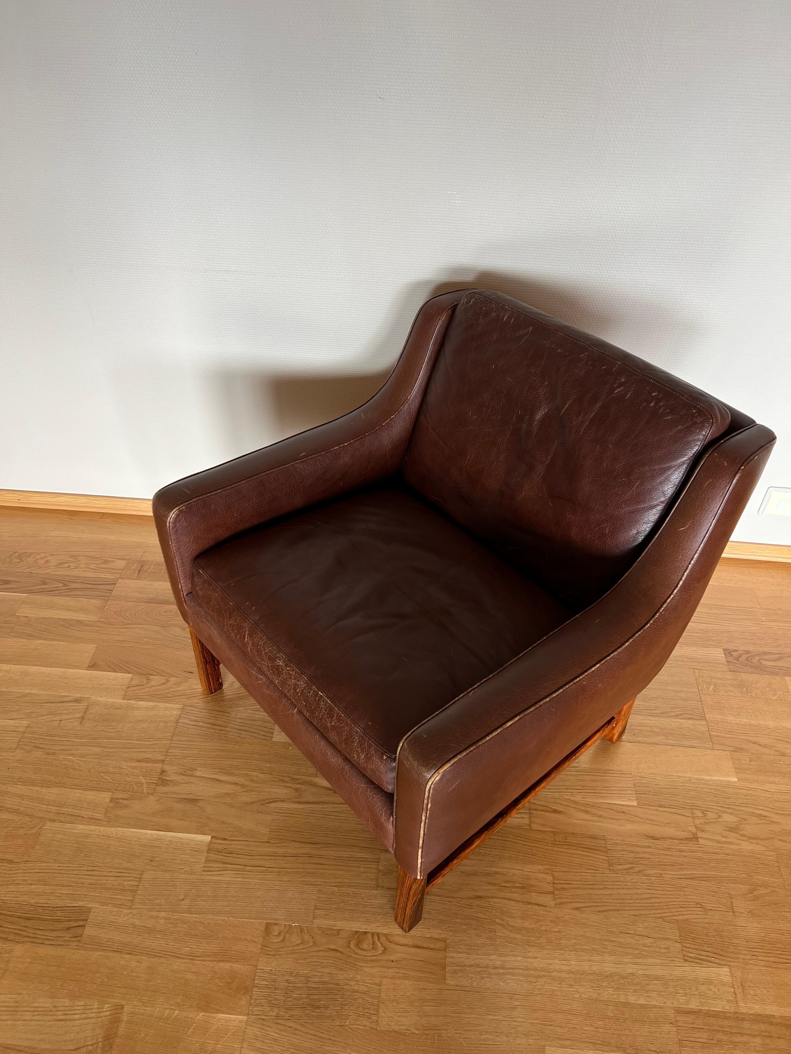 Pair of Lounge Easy Chairs by Frederik A. Kayser for Vatne Mobler, Norwary 1960s For Sale 2