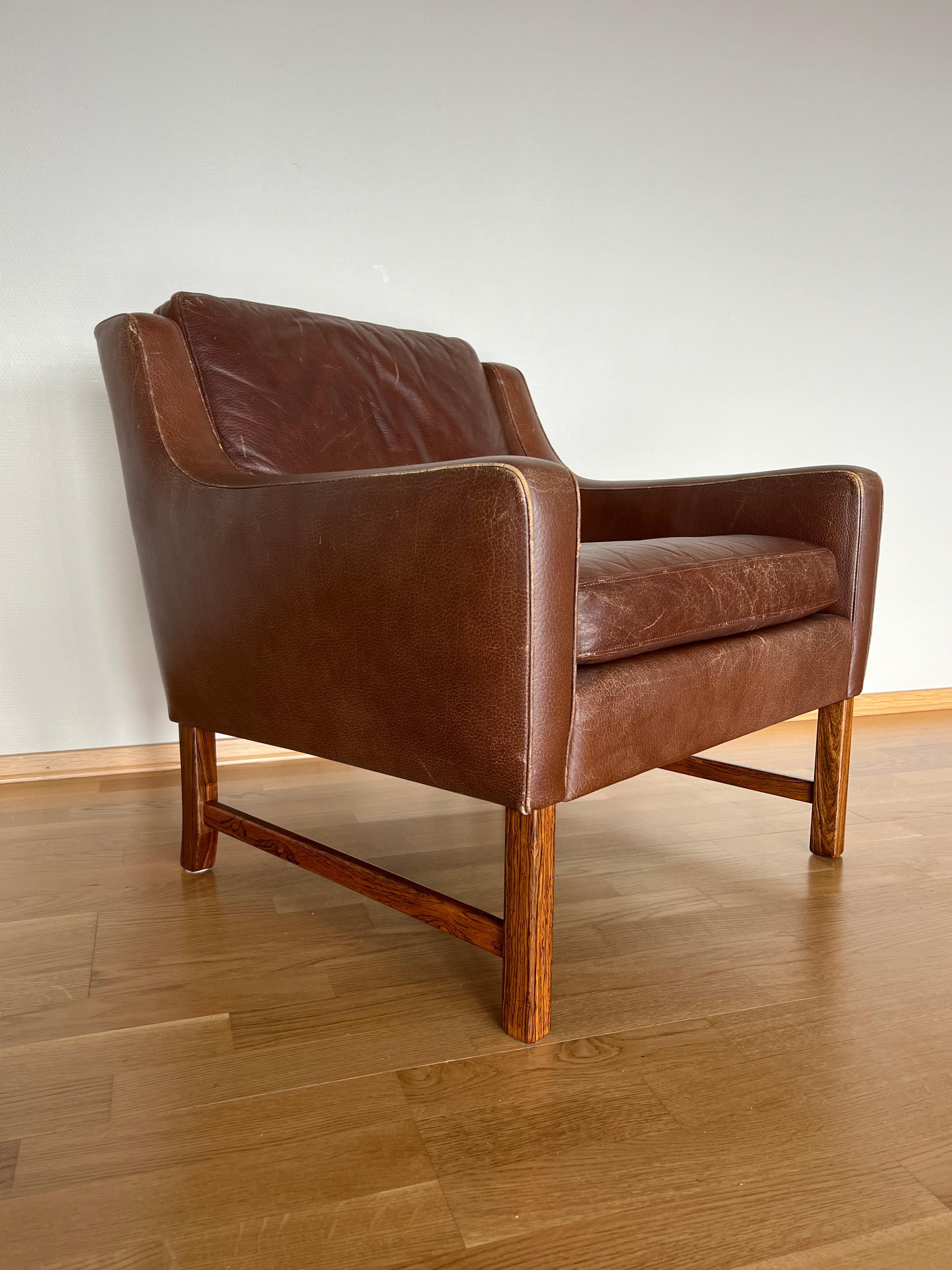 Pair of Lounge Easy Chairs by Frederik A. Kayser for Vatne Mobler, Norwary 1960s For Sale 5