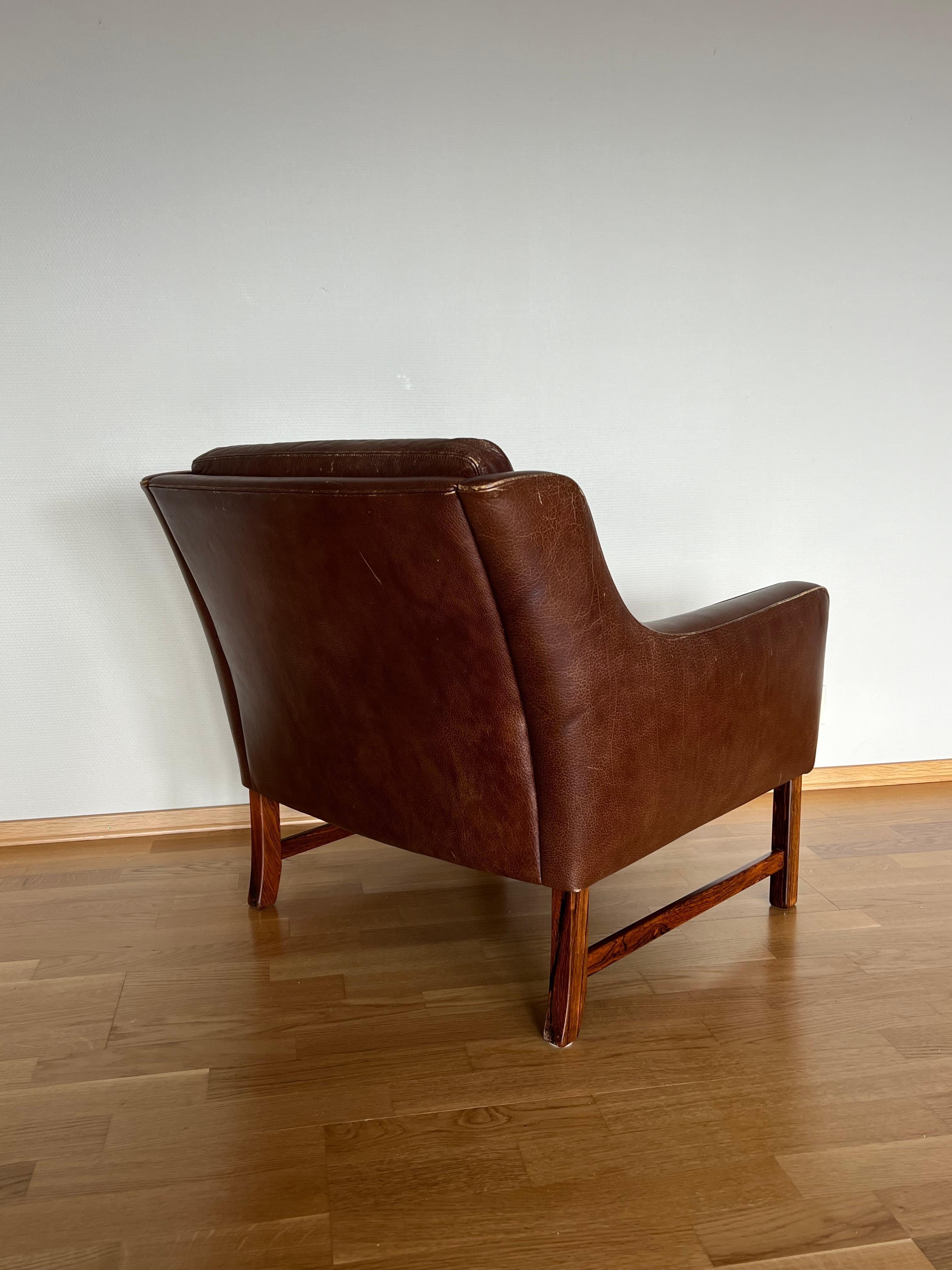 Pair of Lounge Easy Chairs by Frederik A. Kayser for Vatne Mobler, Norwary 1960s For Sale 6