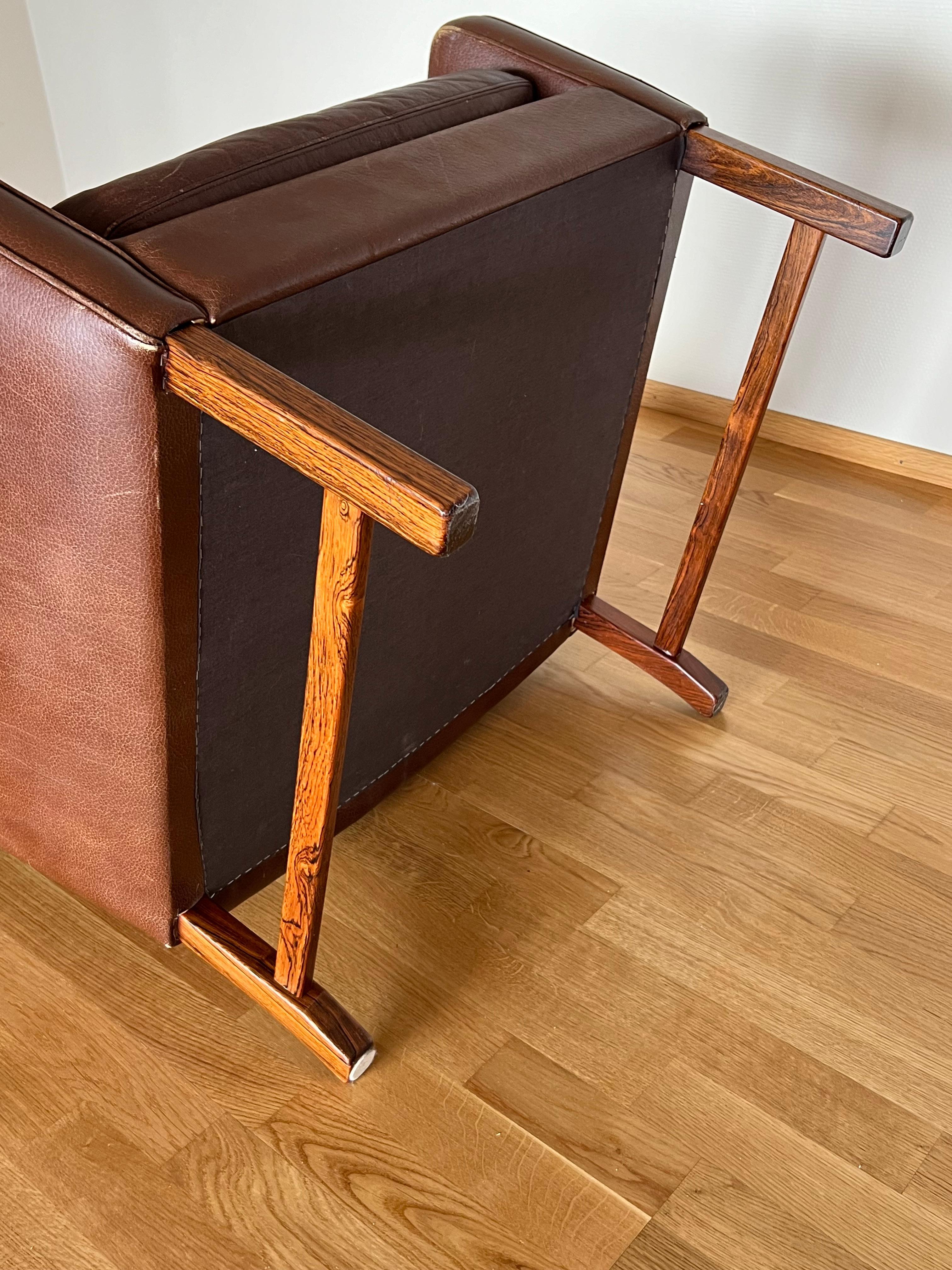 Pair of Lounge Easy Chairs by Frederik A. Kayser for Vatne Mobler, Norwary 1960s For Sale 8