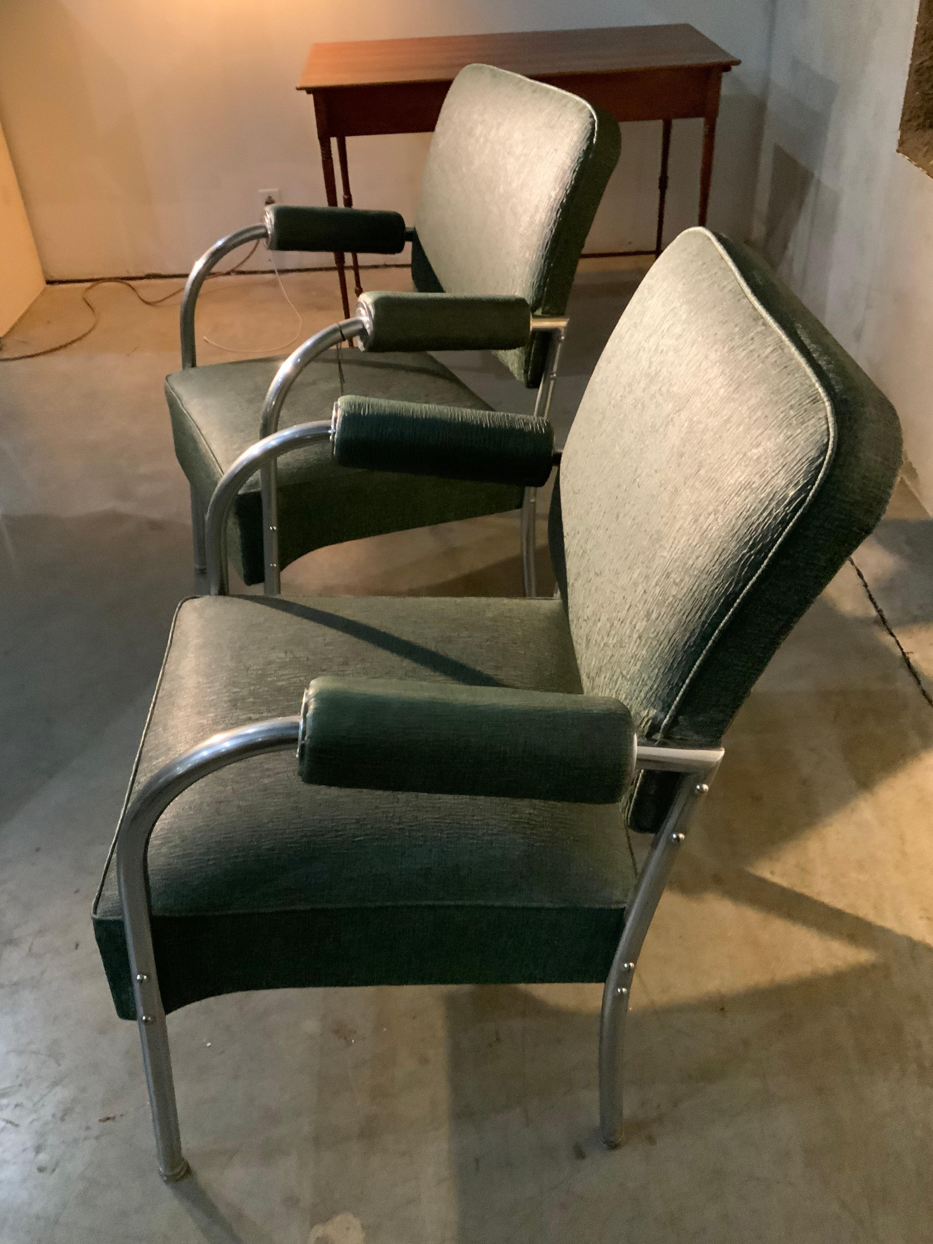 Pair of Lounge/ Office Chairs by Gilbert Rohde In Good Condition For Sale In Surrey, BC