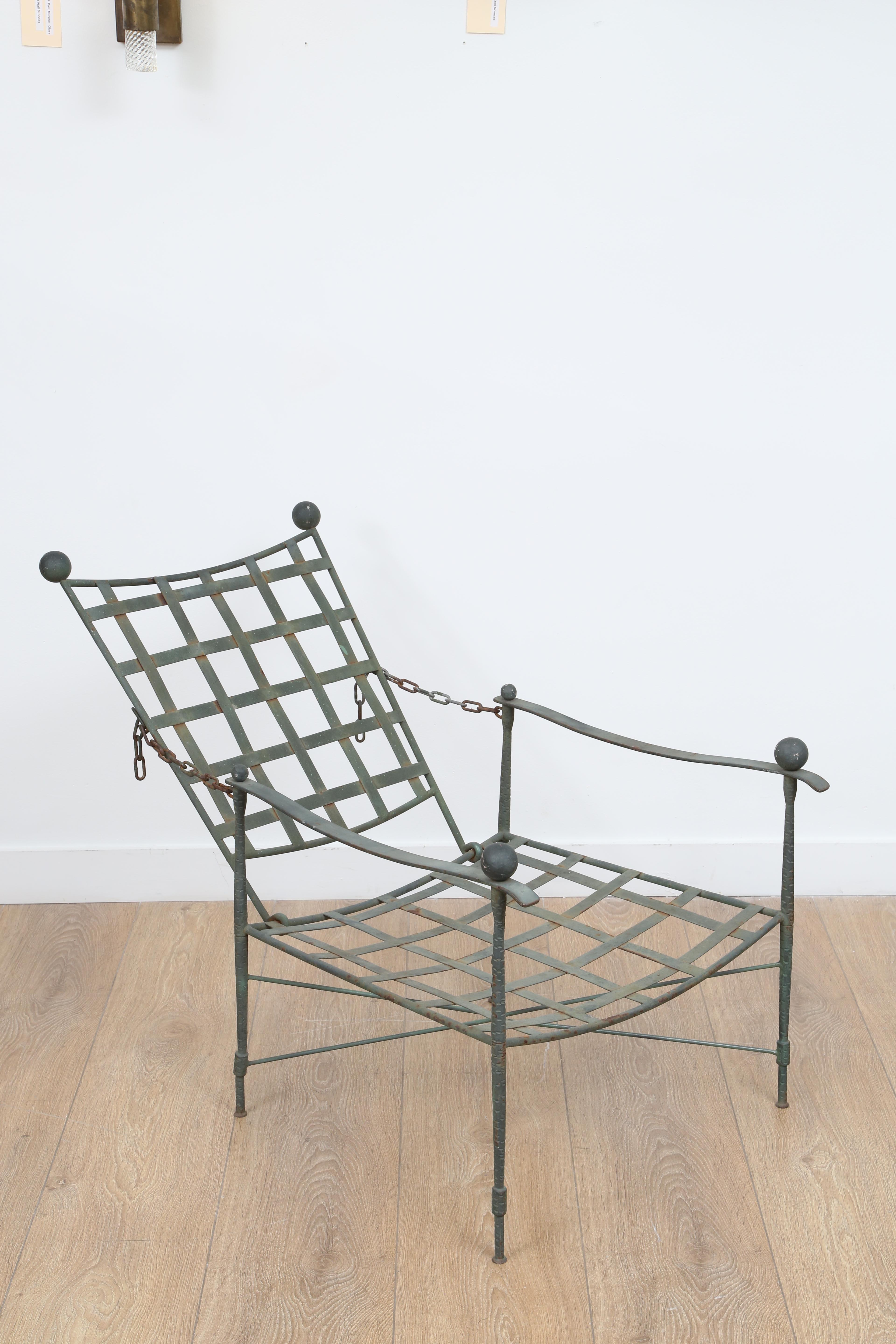 Neoclassical Pair of Lounge Patio Chairs by Mario Papperzini for Salterini