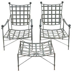 Paire de chaises longues de patio par Mario Papperzini pour Salterini