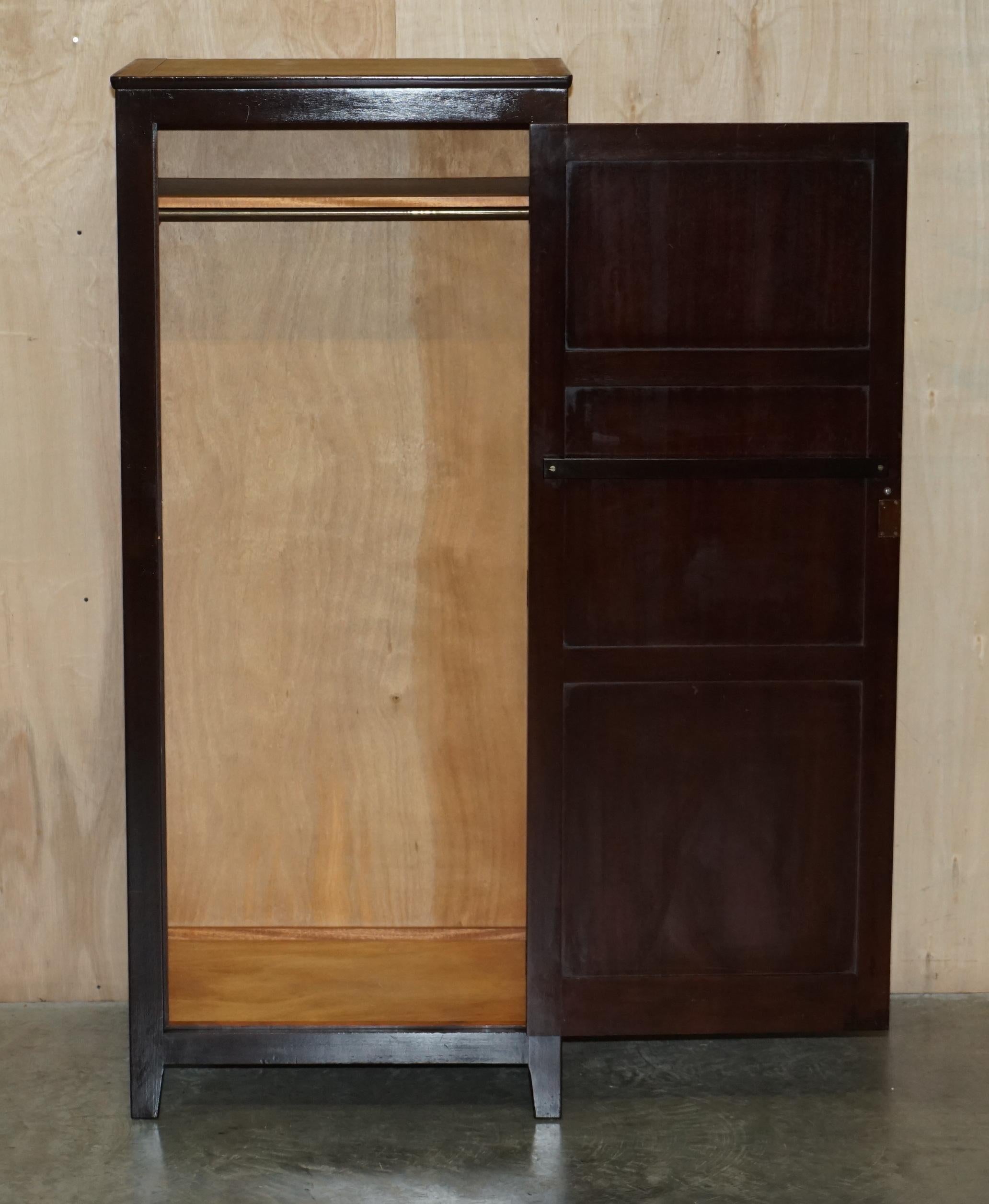 Pair of Lovely 1962 Stamped Air Ministry Single Door Wardrobes / Cloak Cupboards 8