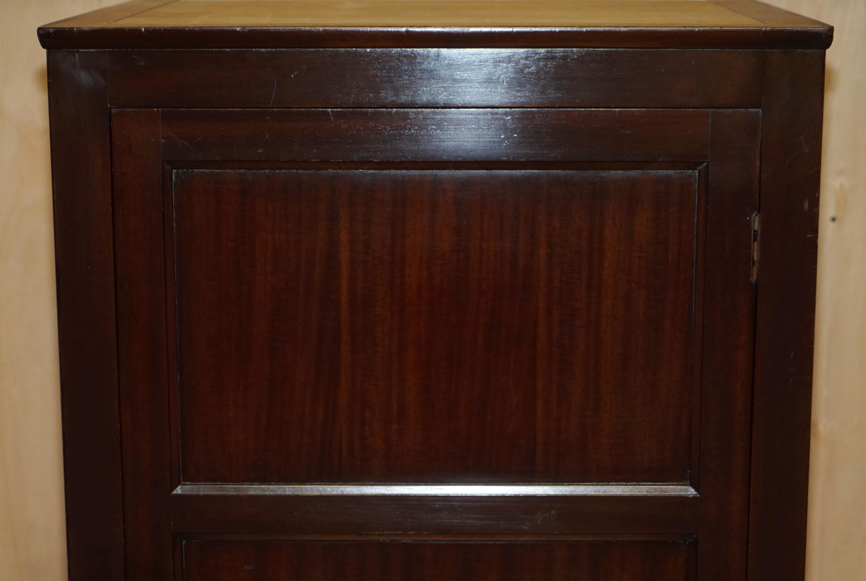 English Pair of Lovely 1962 Stamped Air Ministry Single Door Wardrobes / Cloak Cupboards