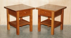 PAIR OF LOVELY CHERRY WOOD SiDE END NIGHTSTAND TABLES BOUGHT FROM HARRODS LONDON