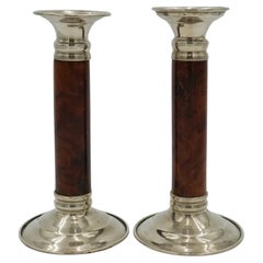Pärchen wunderschön dekorative Art Decor BURR WALNUSS KANDLESTiCKS