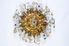 Pair of Lovely Flush Mount Ceiling Light by Banci Firenze, Italy, circa 1970s