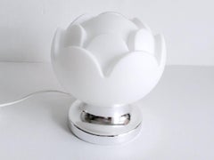 Pair of Lovely German Vintage Sculptural Glass Table or Bedside Lights, 1970s