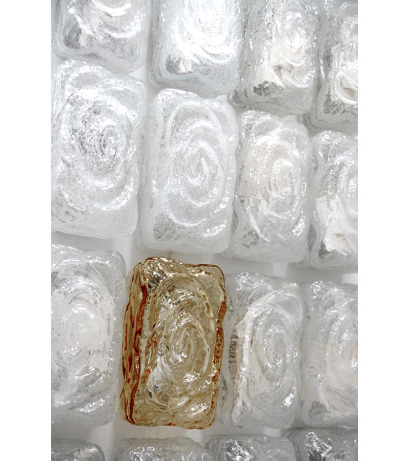 Verre brun Paire de jolies appliques en verre soufflé à la bouche, années 1960 en vente