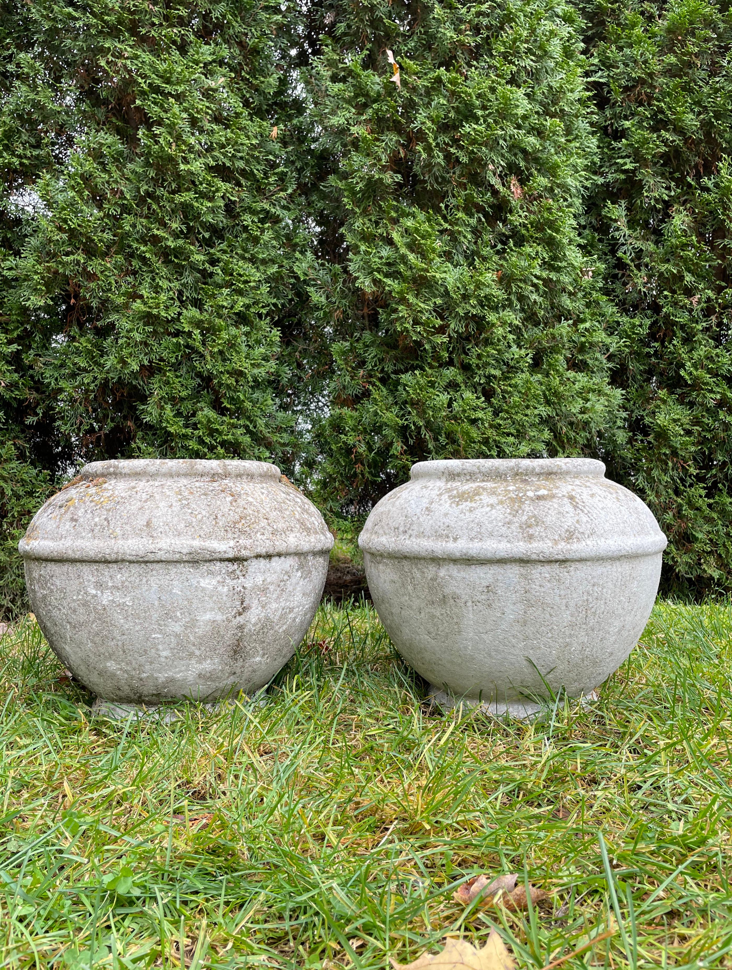 Swiss Pair of Lovely Round Willy Guhl Planters/Pots