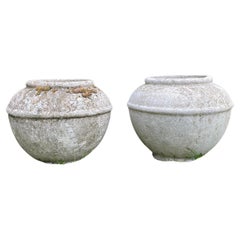Pair of Lovely Round Willy Guhl Planters/Pots