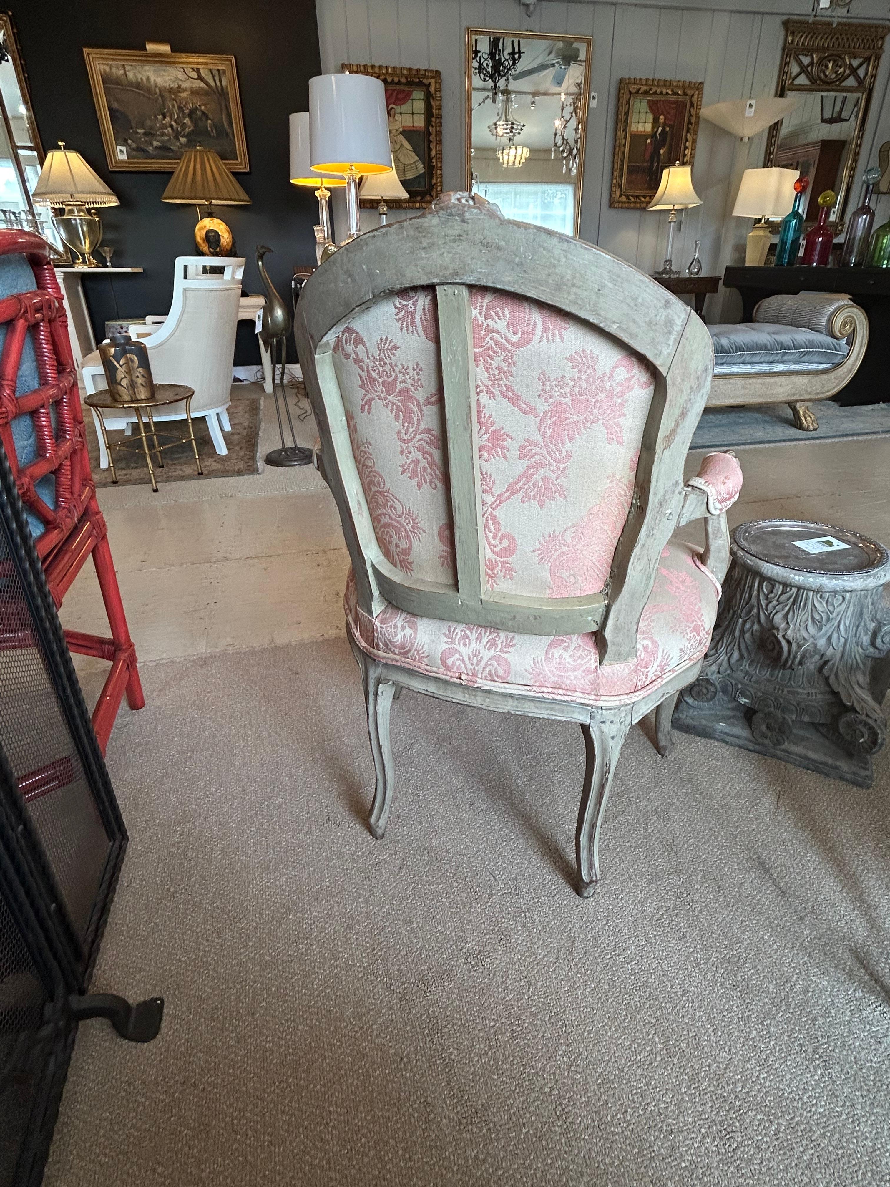 Pair of Lovely Small 19th Century French Painted Louis XVI Bergere Chairs For Sale 10