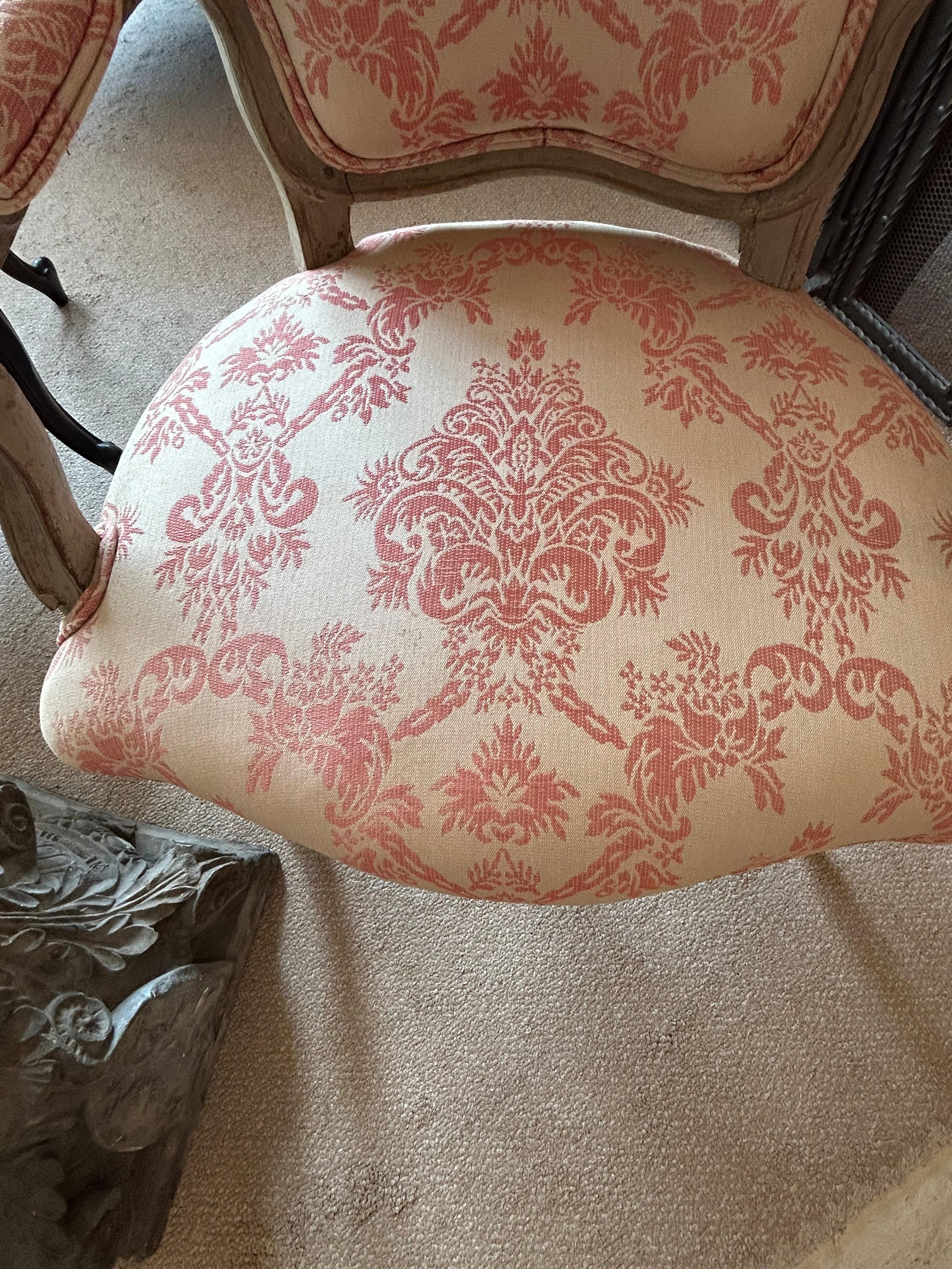 Pair of Lovely Small 19th Century French Painted Louis XVI Bergere Chairs For Sale 5