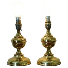 Pair of Lovely Vintage Brass Look Lamps