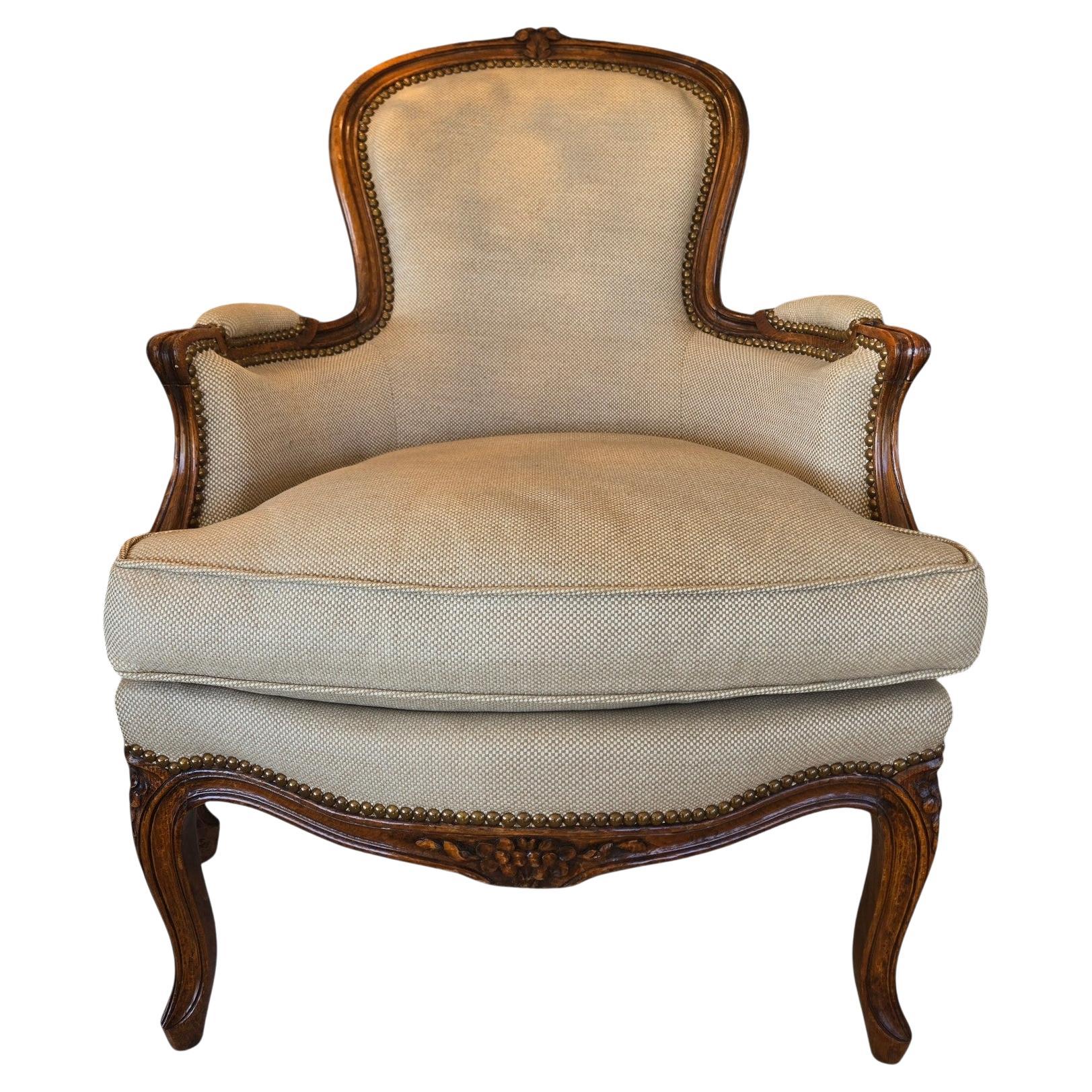 Pair of lovely walnut Louis XV bergeres