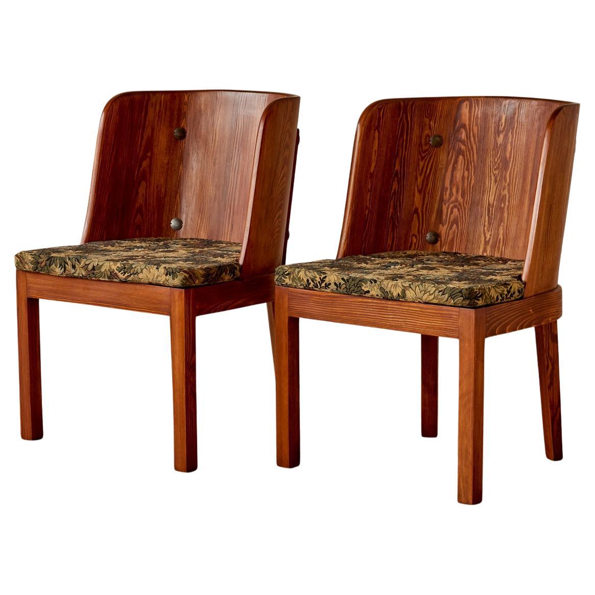 Pair of Lovö Chairs by Axel Einar Hjorth For Sale