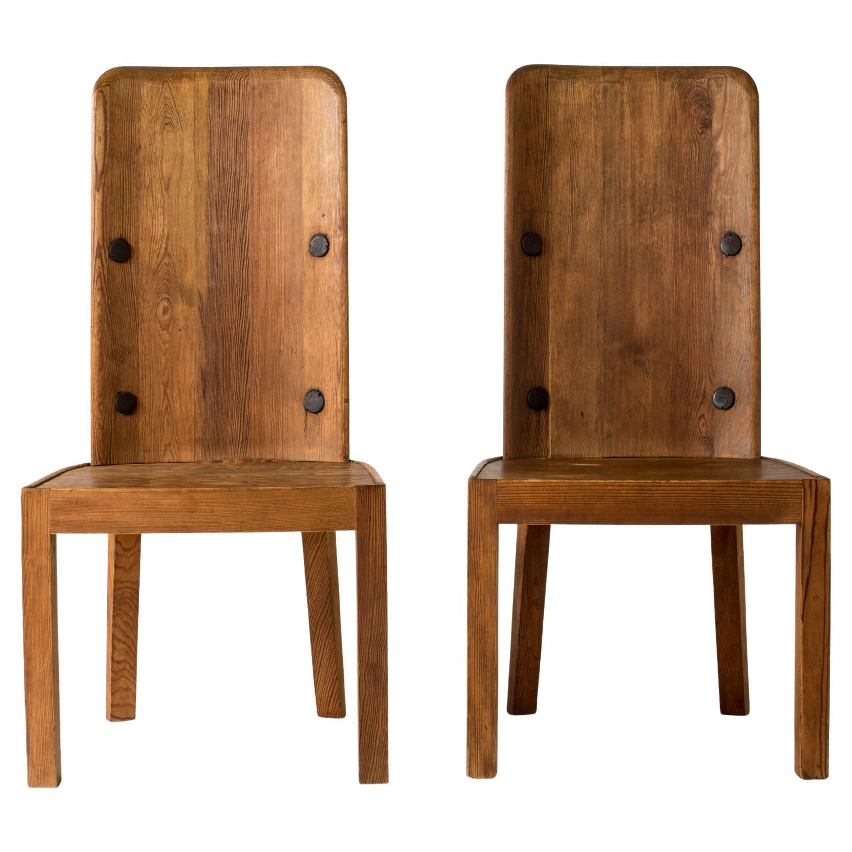 Pair of "Lovö" side chairs by Axel Einar Hjorth, NK, Sweden, 1930s