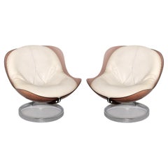 Pair of low armchairs by B.Tabacoff, Ed. Mobilier Modulaire Moderne, France 1971