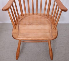 Pair of Low Arno Lambrecht Highback Windsor Lounge Chairs