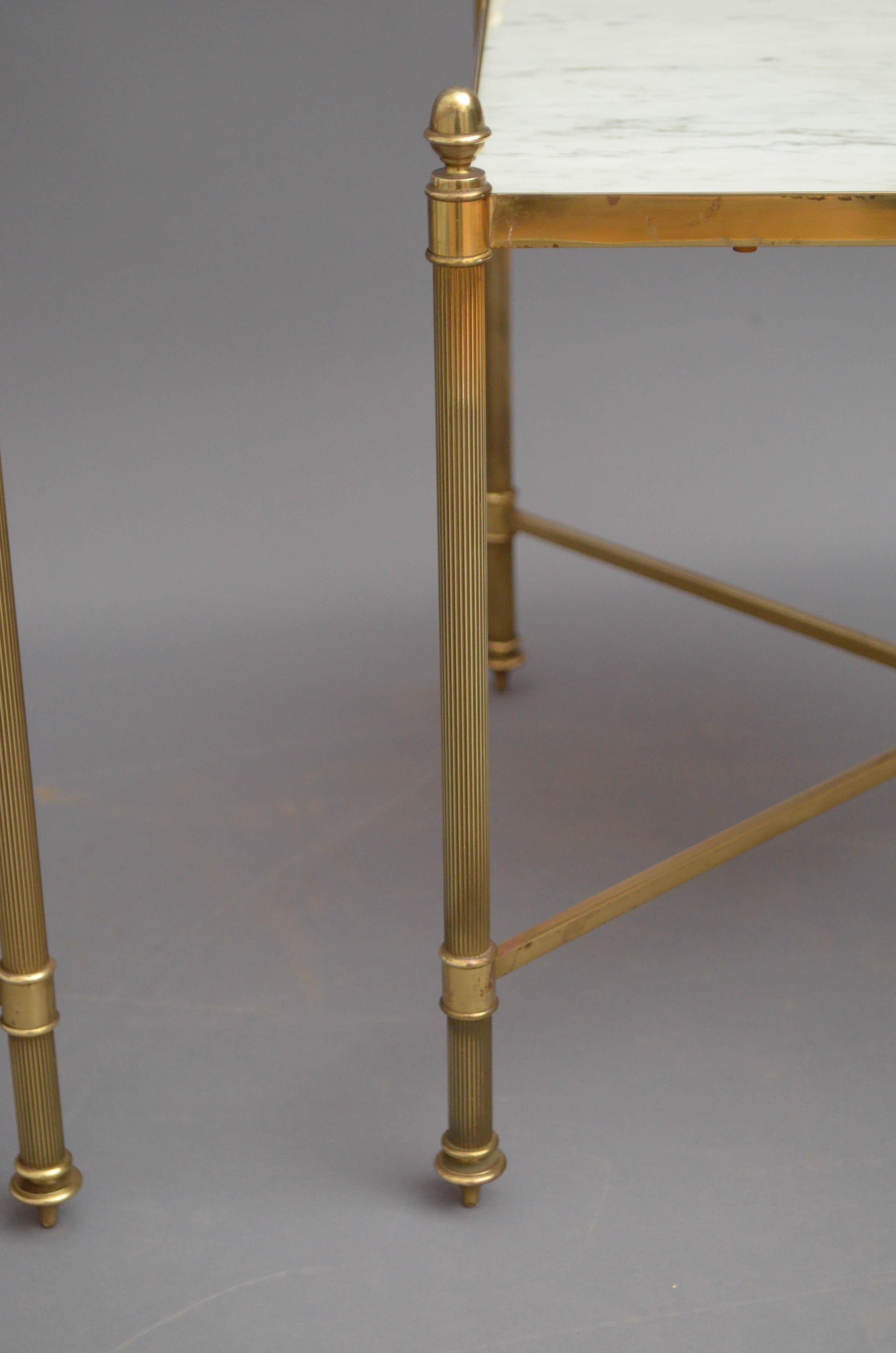 Pair of Low Brass Tables For Sale 1
