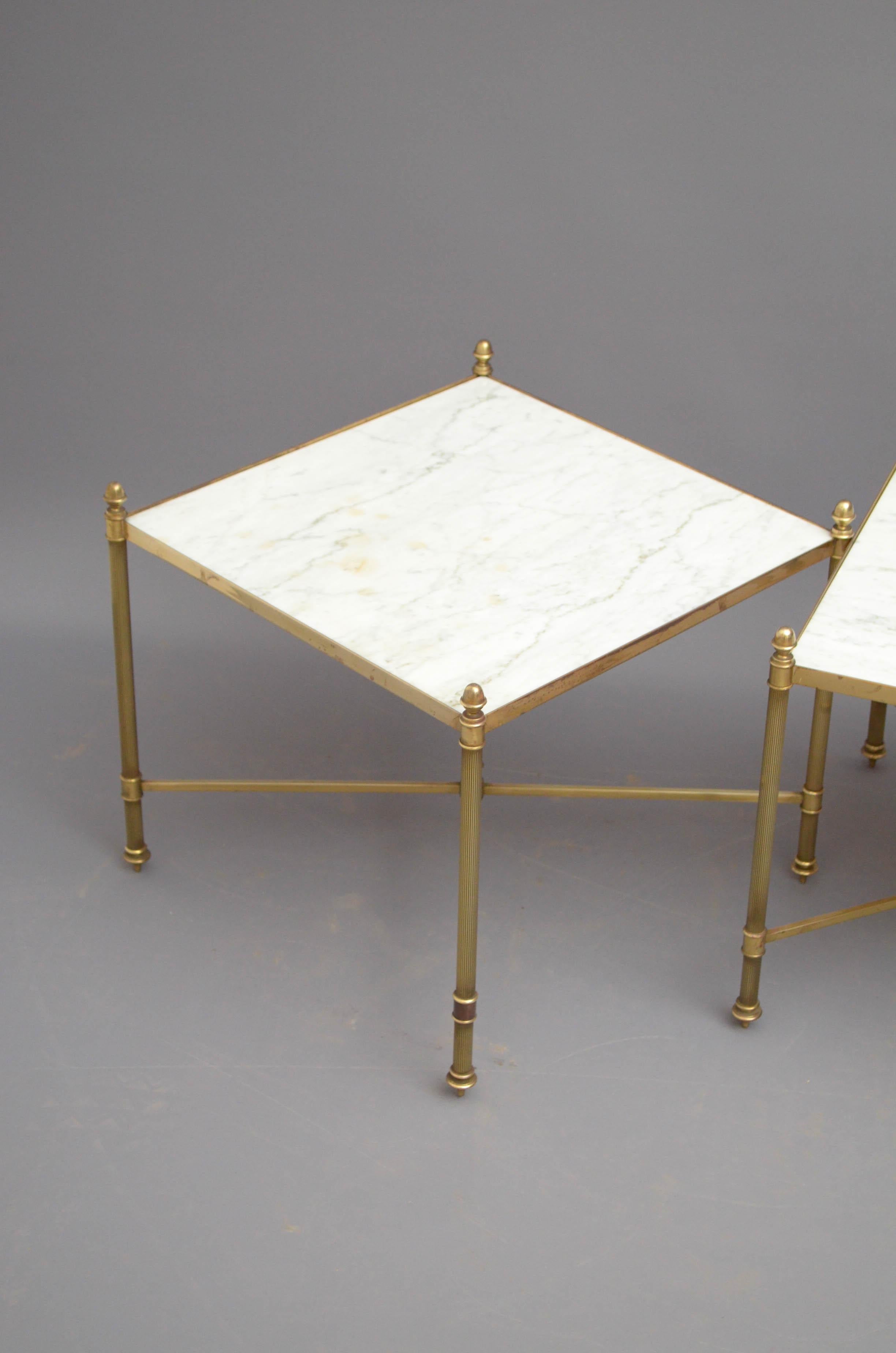 Pair of Low Brass Tables For Sale 3