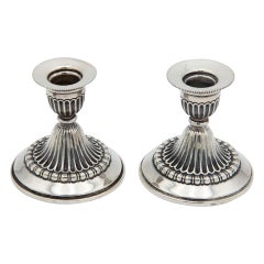 Pair of low candlesticks