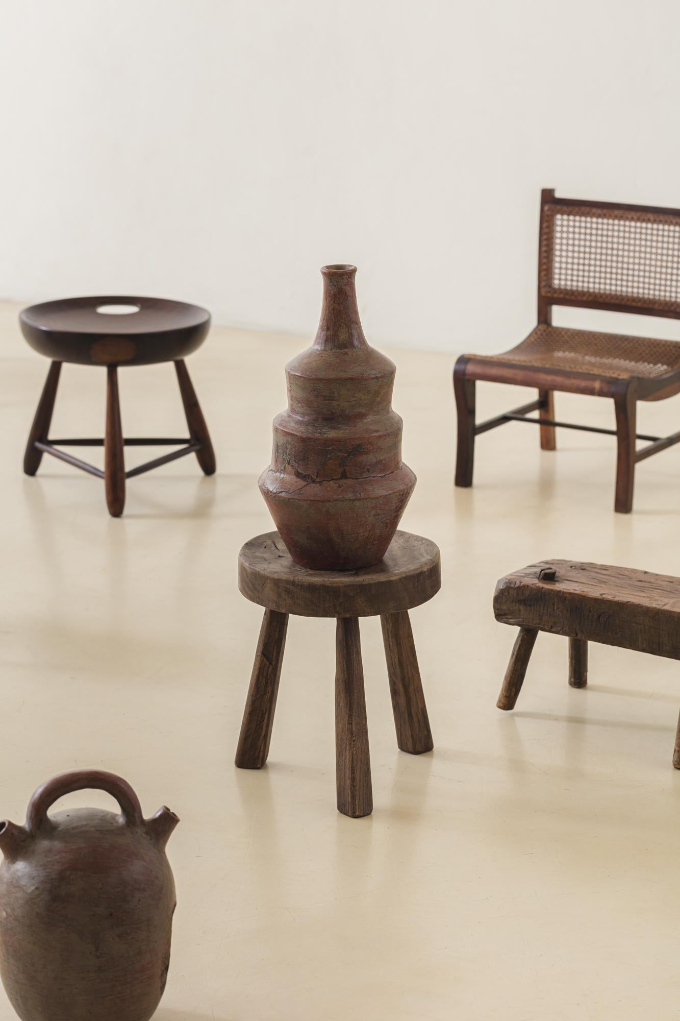 Pair of Low Cane and Rosewood Lounge Chairs, Unknown Artist, 19th Century For Sale 4