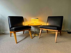 Pair of Low Chair in the style of Jens Risom Slipper Chair. 1950's